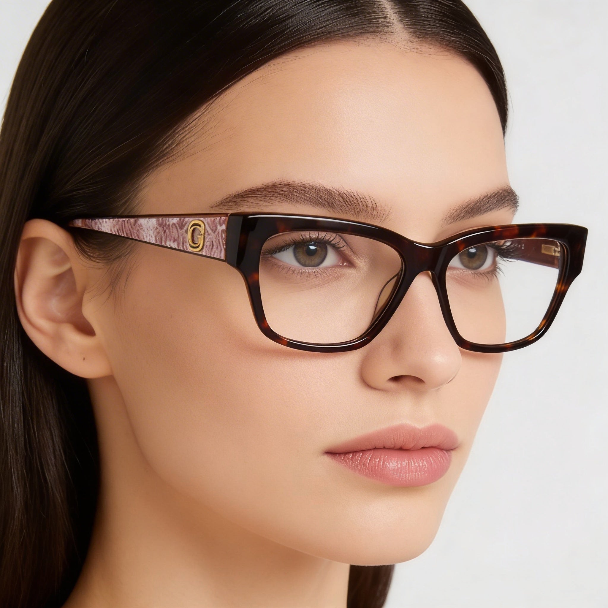 GUESS Gu50126 Women's Dark Havana Animal Monocolor Plastic Frame Non- Polycarbonate Lens Eyewear 53mm, Photo 4
