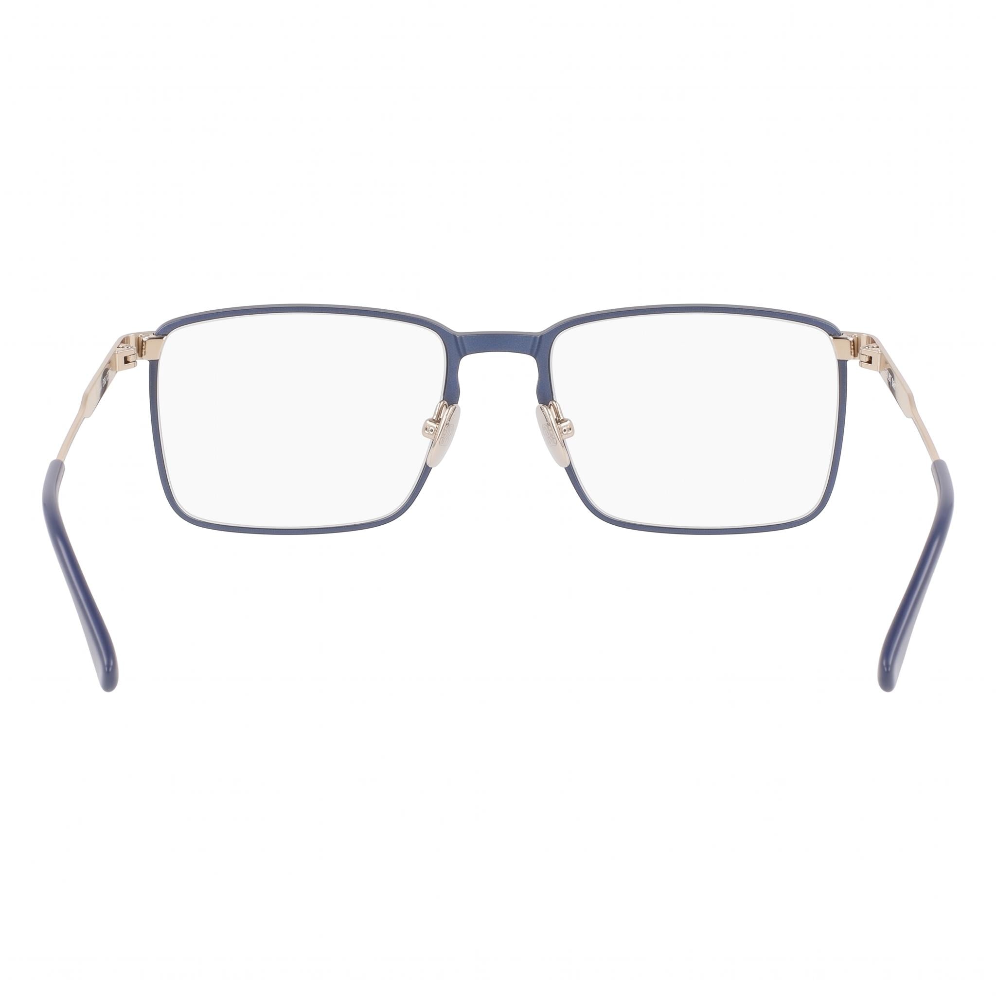 Montura de gafas Lacoste Casual para hombre, color azul semimate, con lentes de plástico transparente de 54 mm, Photo 4
