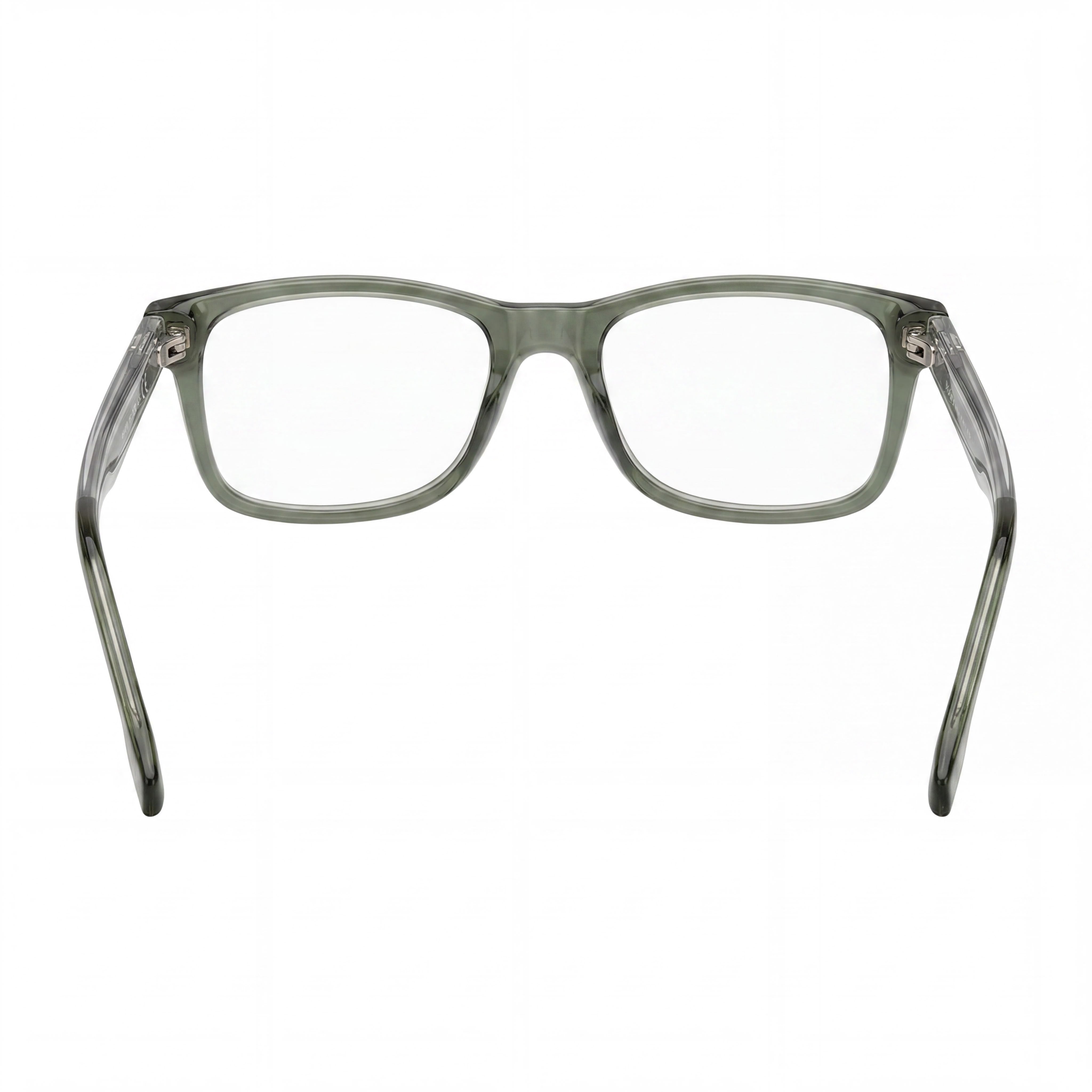 Hugo Boss 1547 Kids B59 51 Transparent Olive Green Acetate Square Full Rim Clear Lens Eyeglasses 51mm, Photo 3