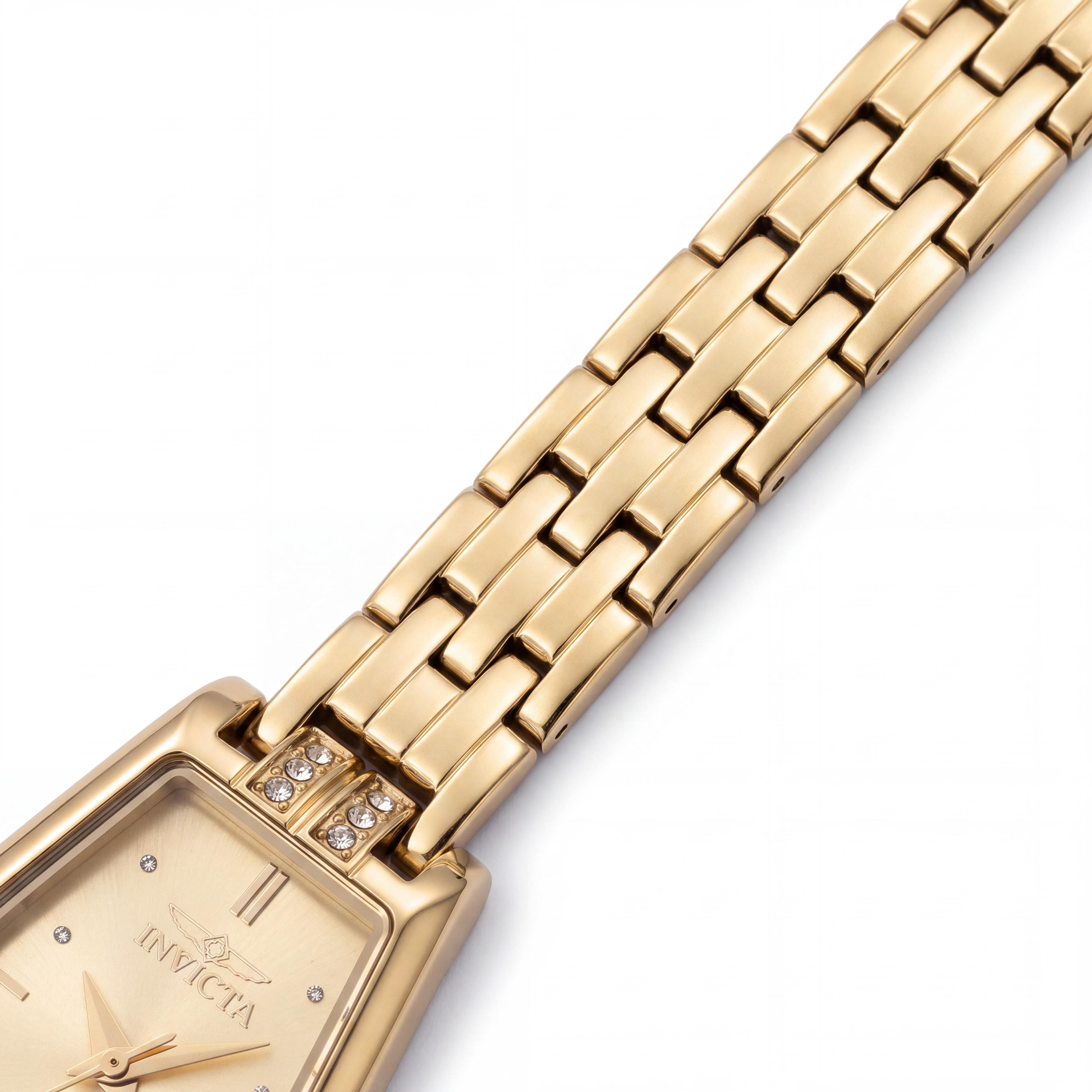 Invicta Angel 48131 Reloj de cuarzo para mujer con pulsera de acero inoxidable dorada de 20 mm, Photo 2