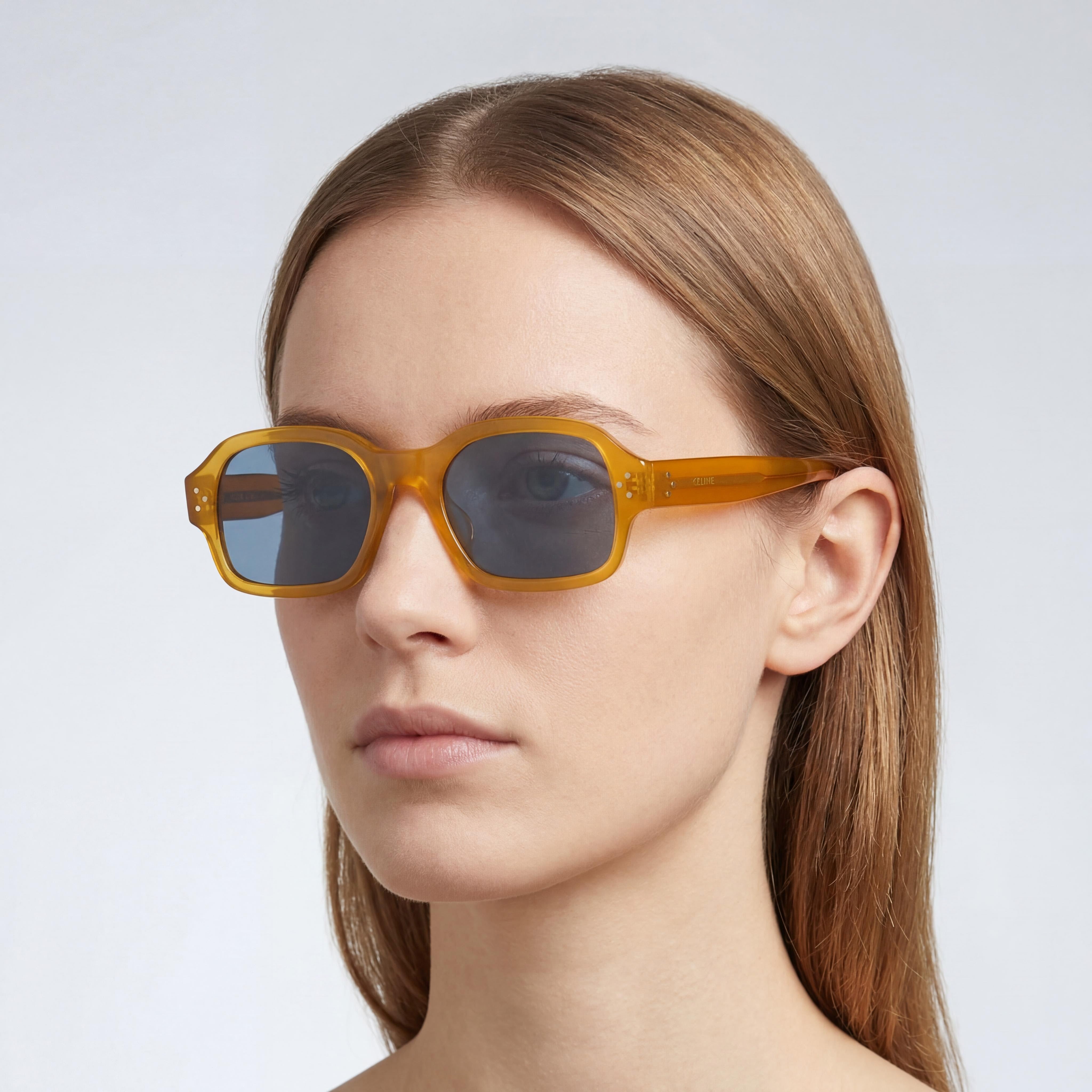 Gafas Céline unisex con montura marrón y azul, Photo 5