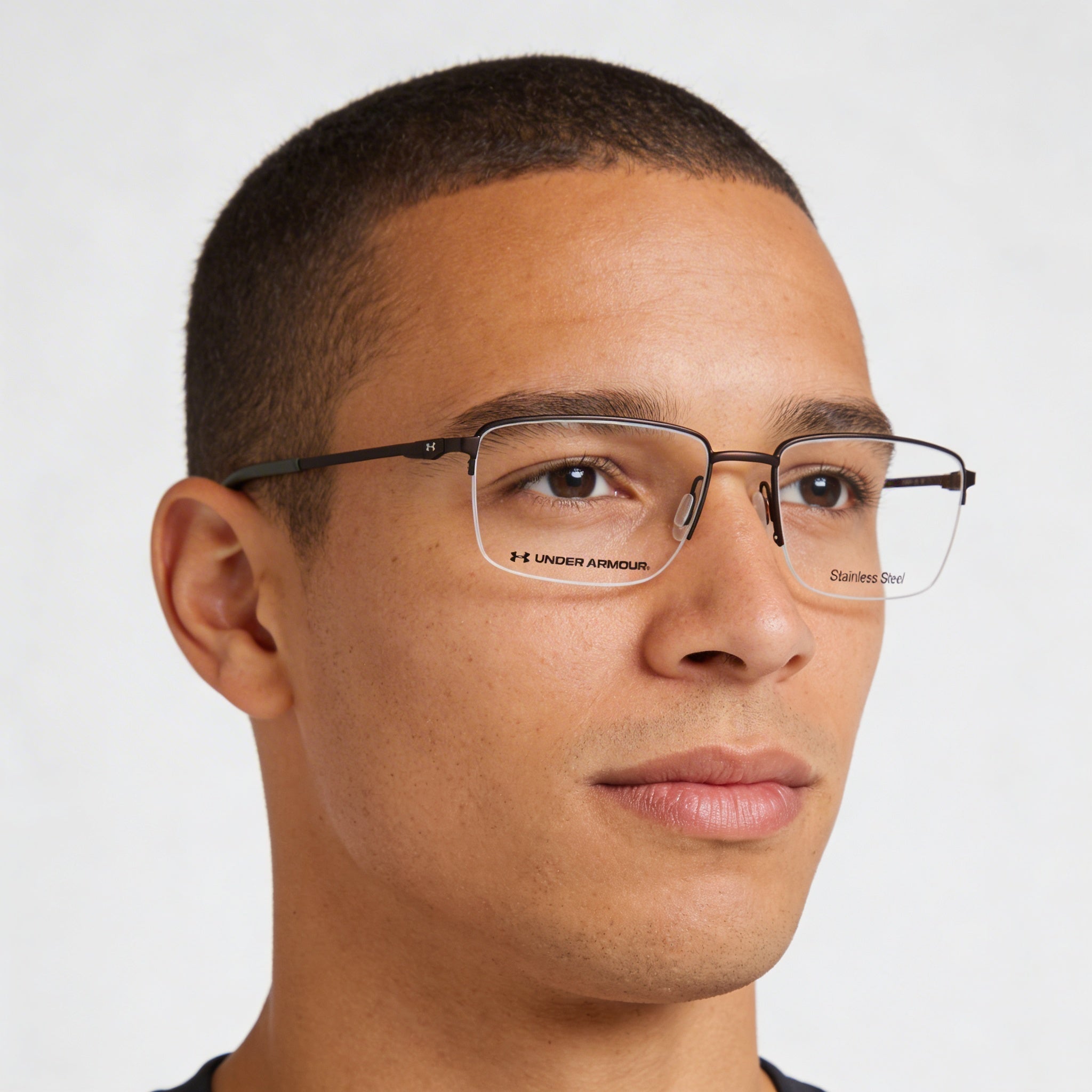 Under Armour Ua 5016/G Men's Brown Stainless Steel Metal Frame Optical Glasses with Demo Lenses - 58mm, Photo 4