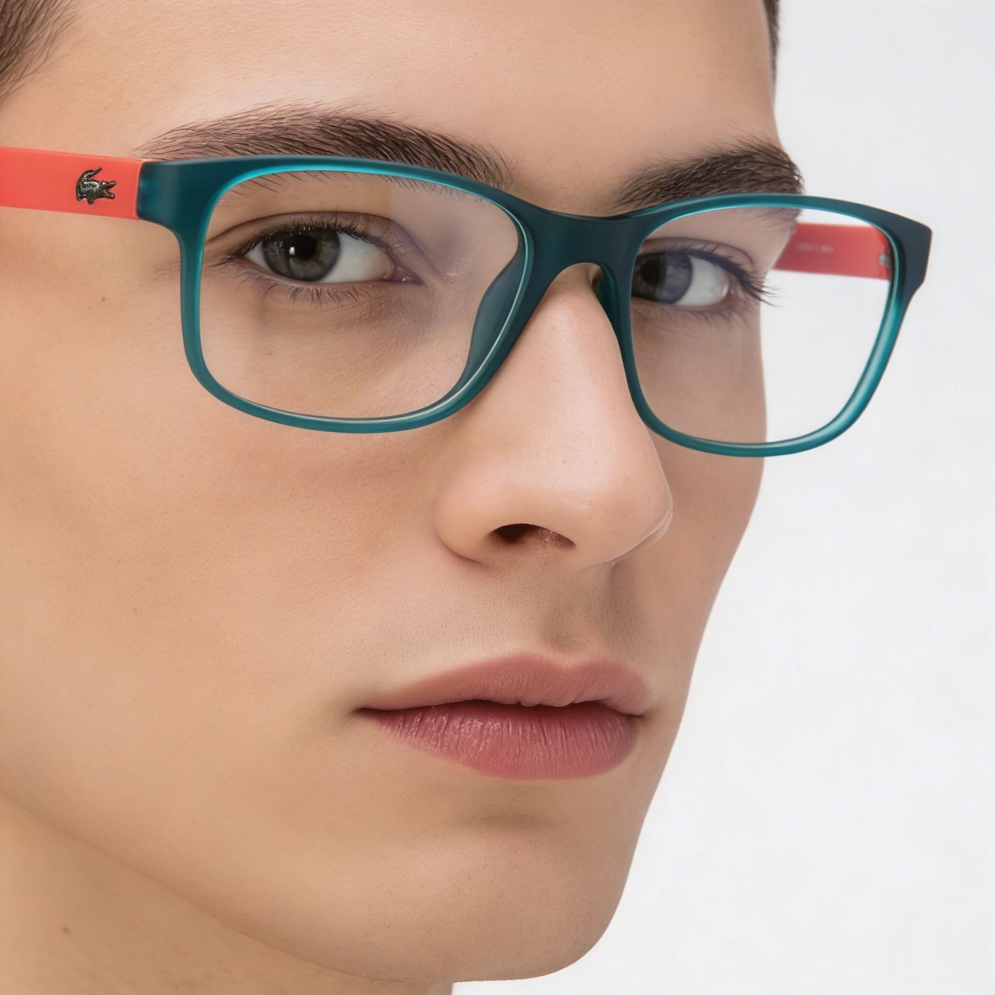 Lacoste L3804b Unisex Plastic Aqua Matte Star Phospho Polycarbonate Clear Lens non- Eyeglasses 51mm, Photo 4
