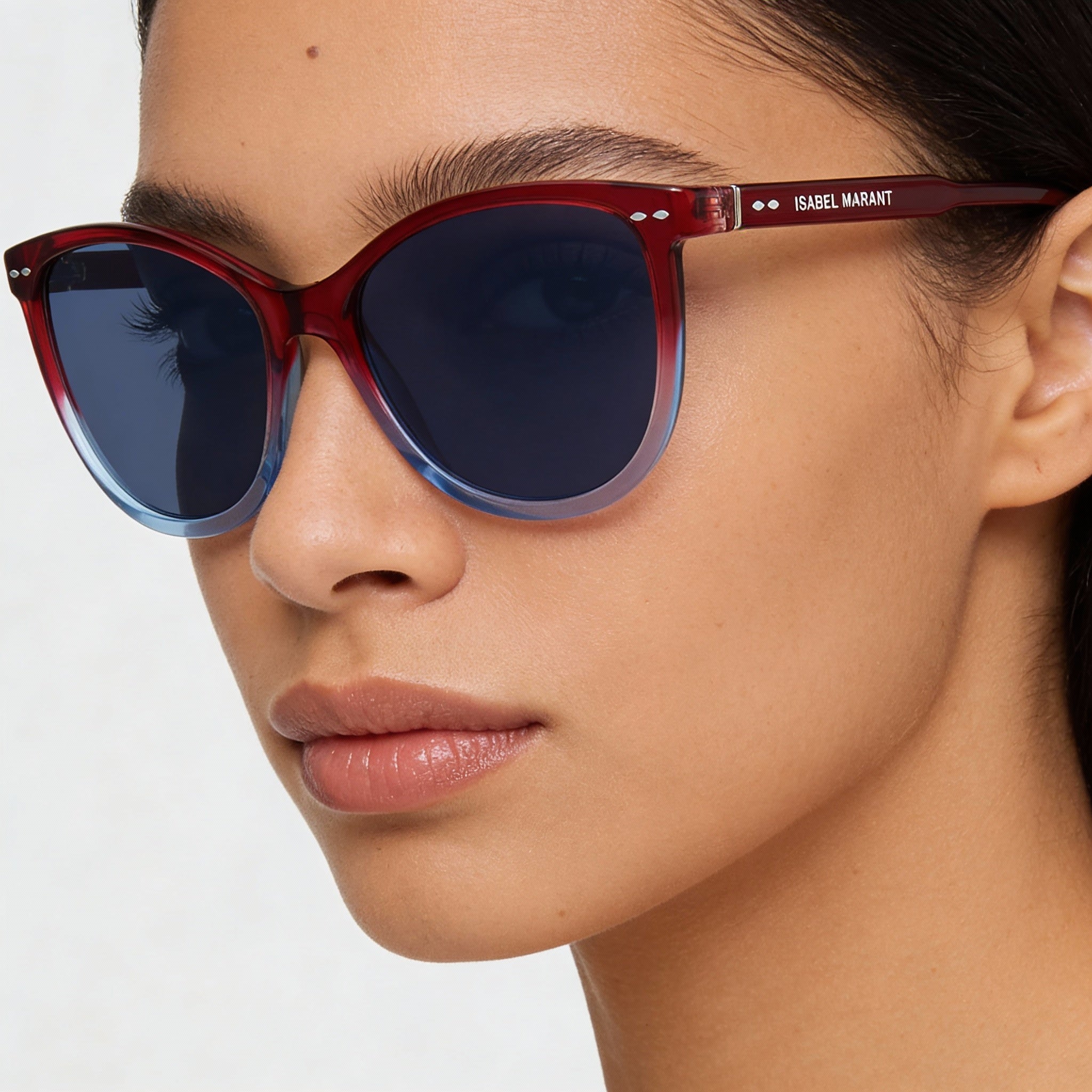 Isabel Marant Im0078s Women's Red-Blue Gradient Plastic UV Protected Sunglasses 57mm, Photo 3
