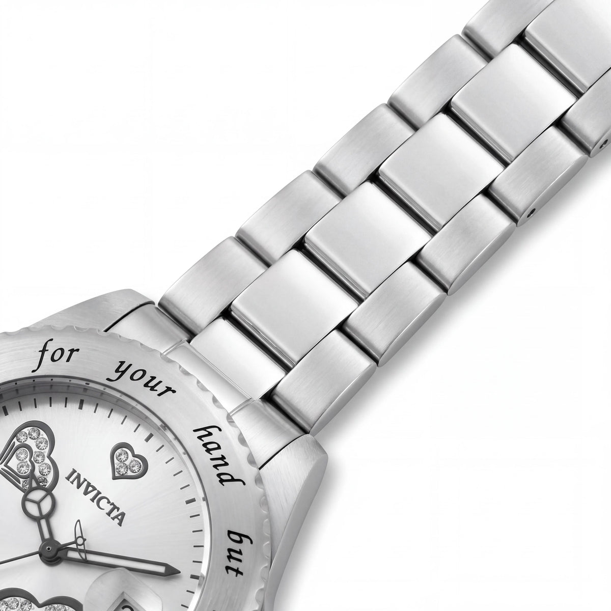 Reloj informal de cuarzo Invicta Angel 14729 para mujer, con esfera plateada, de acero inoxidable, 40 mm, resistente al agua 200 m, Photo 2
