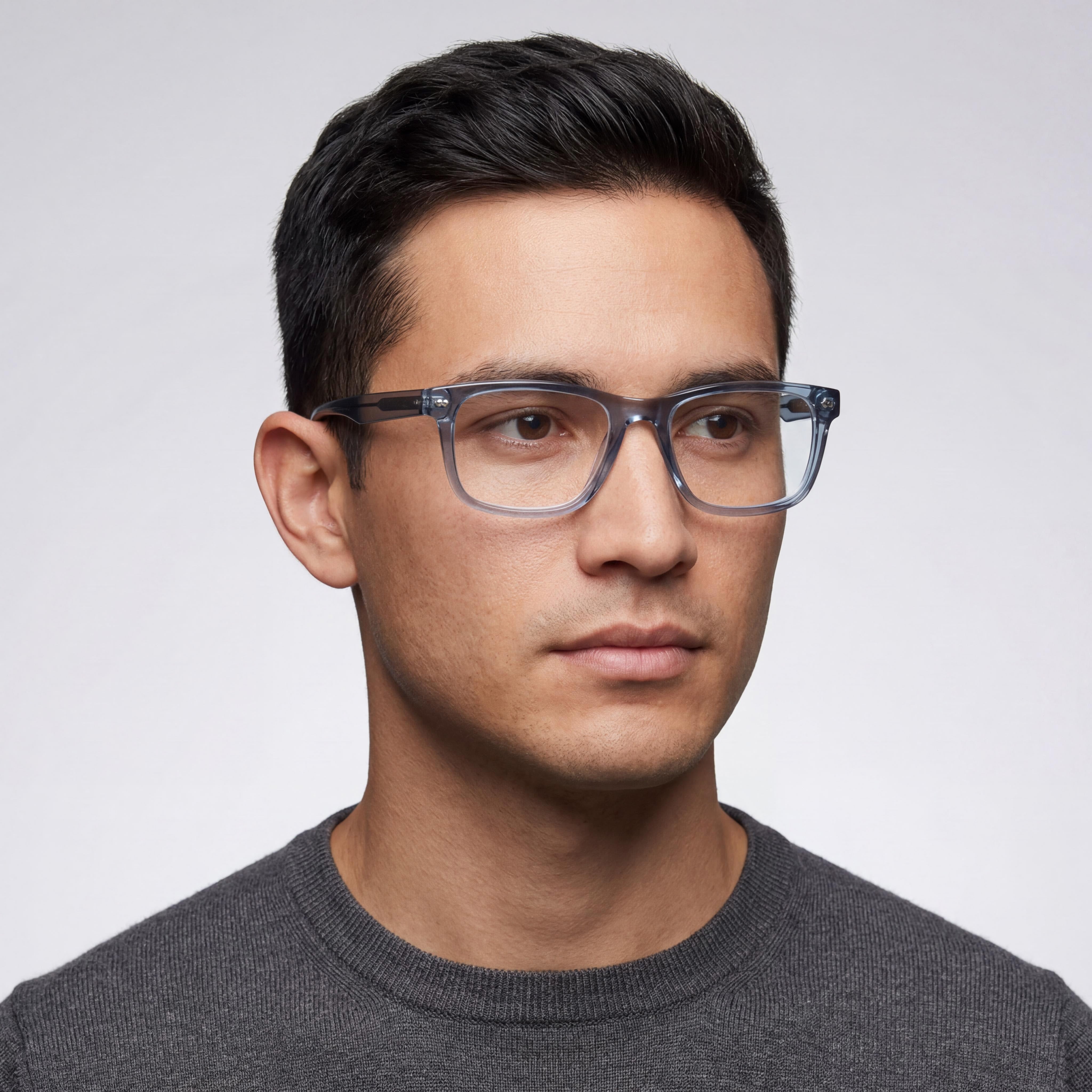 Hugo Boss Boss 1354/U Men's Blue Plastic Frame Clear Polycarbonate Lenses Eyewear 55mm Lens Width, Photo 4