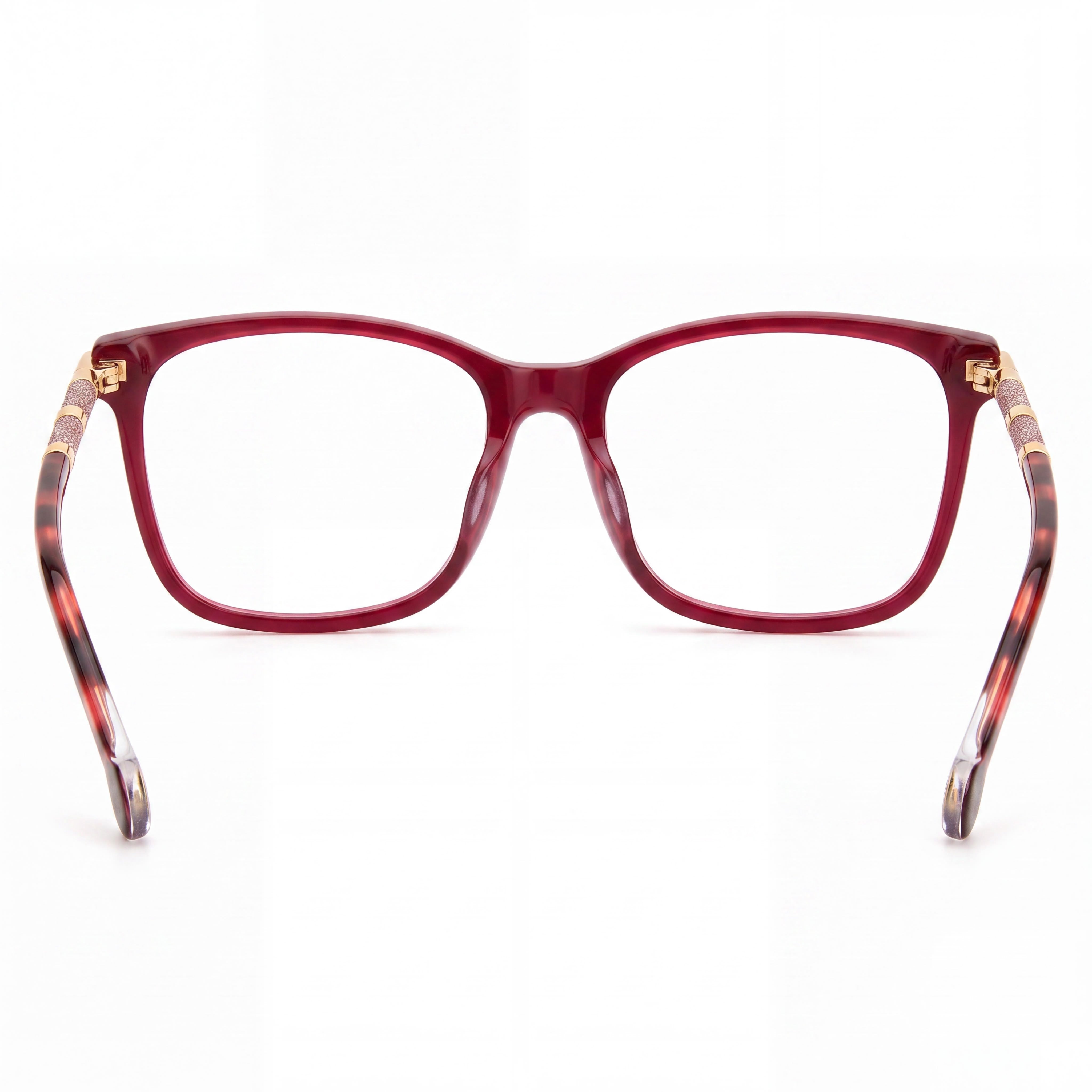 Carolina Herrera Classic Women's Burgundy Gold Plastic Frame 55mm, Photo 3