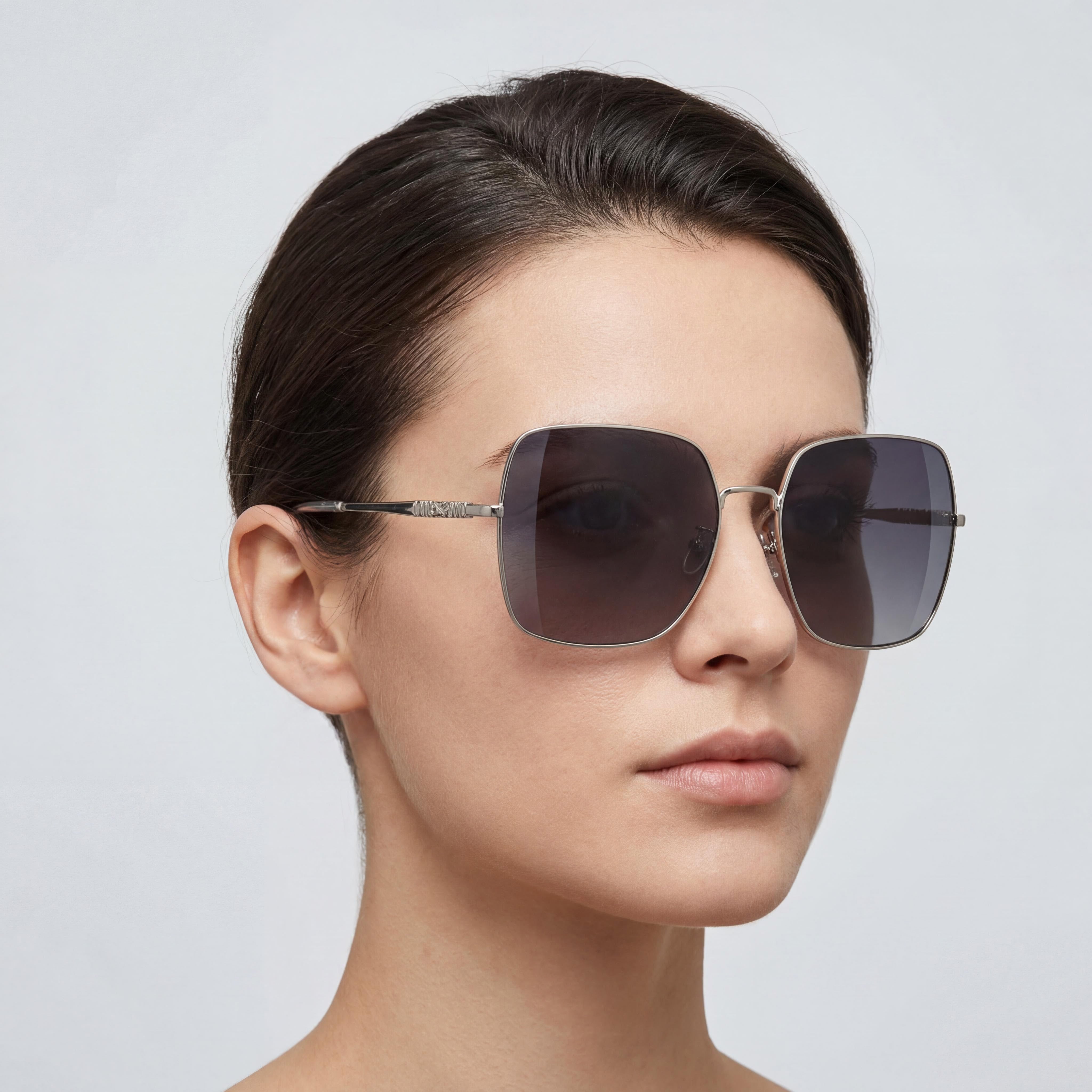 Just Cavalli Casual Women's Shiny Palladium Smoke Gradient Mirror Silver UV Protection Sunglasses 60mm, Photo 5