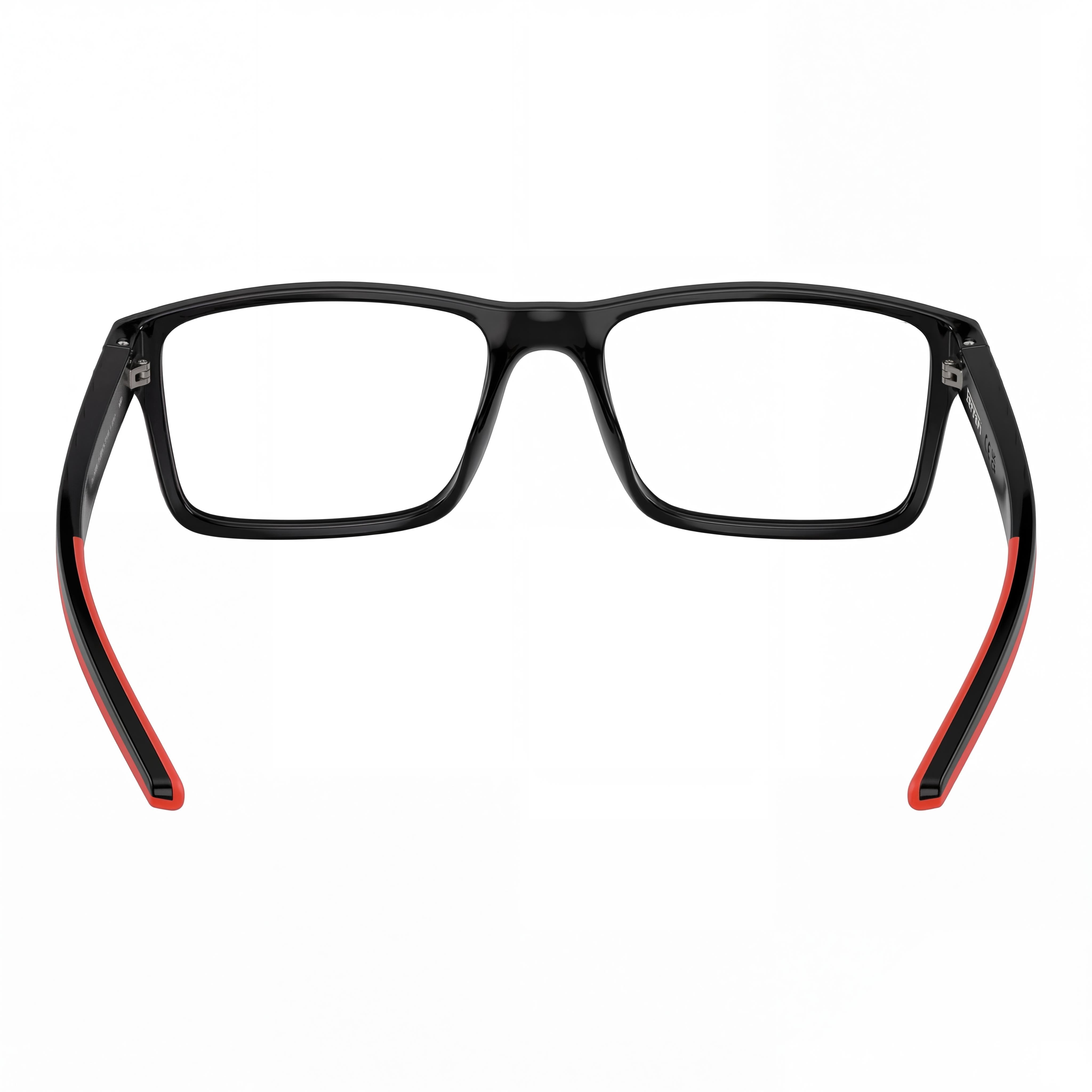 Monturas de gafas rectangulares de plástico negro para mujer Scuderia Ferrari Fz8004u 55mm, Photo 4