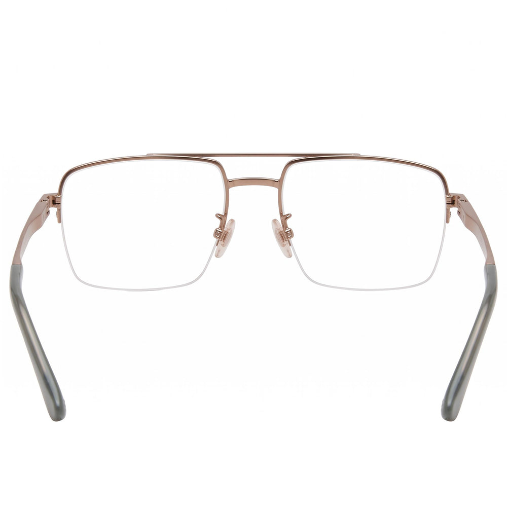 Police classical Men's Shiny Satin Bronze Metal Frame Eyeglasses - Lens 55mm, Bridge 18mm, Temple 145mm