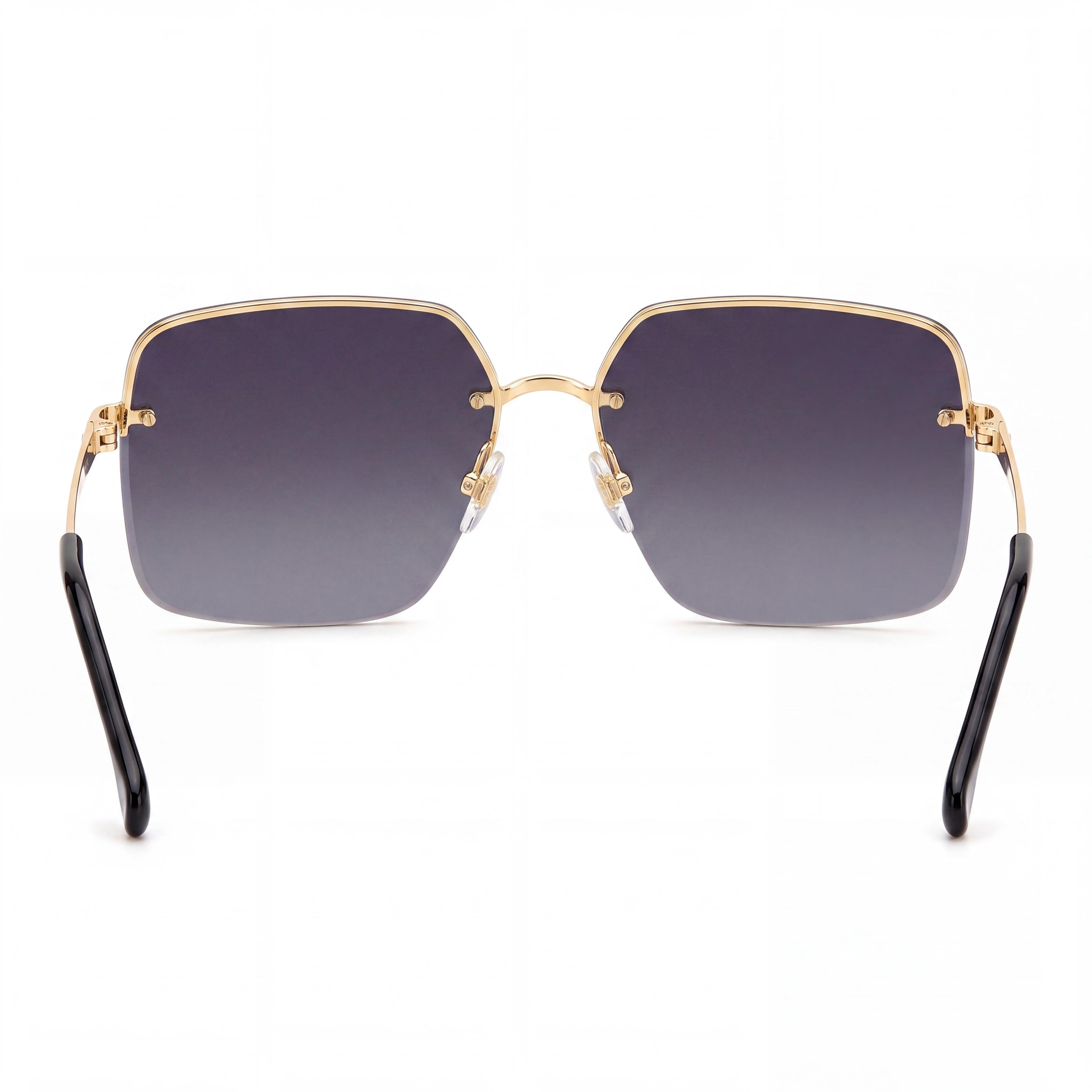Carrera Contemporary Men's Gold Black Metallo Frame, Brown Shaded Blue Mirror Lenses, 100% UV Protection, 61mm, Photo 4
