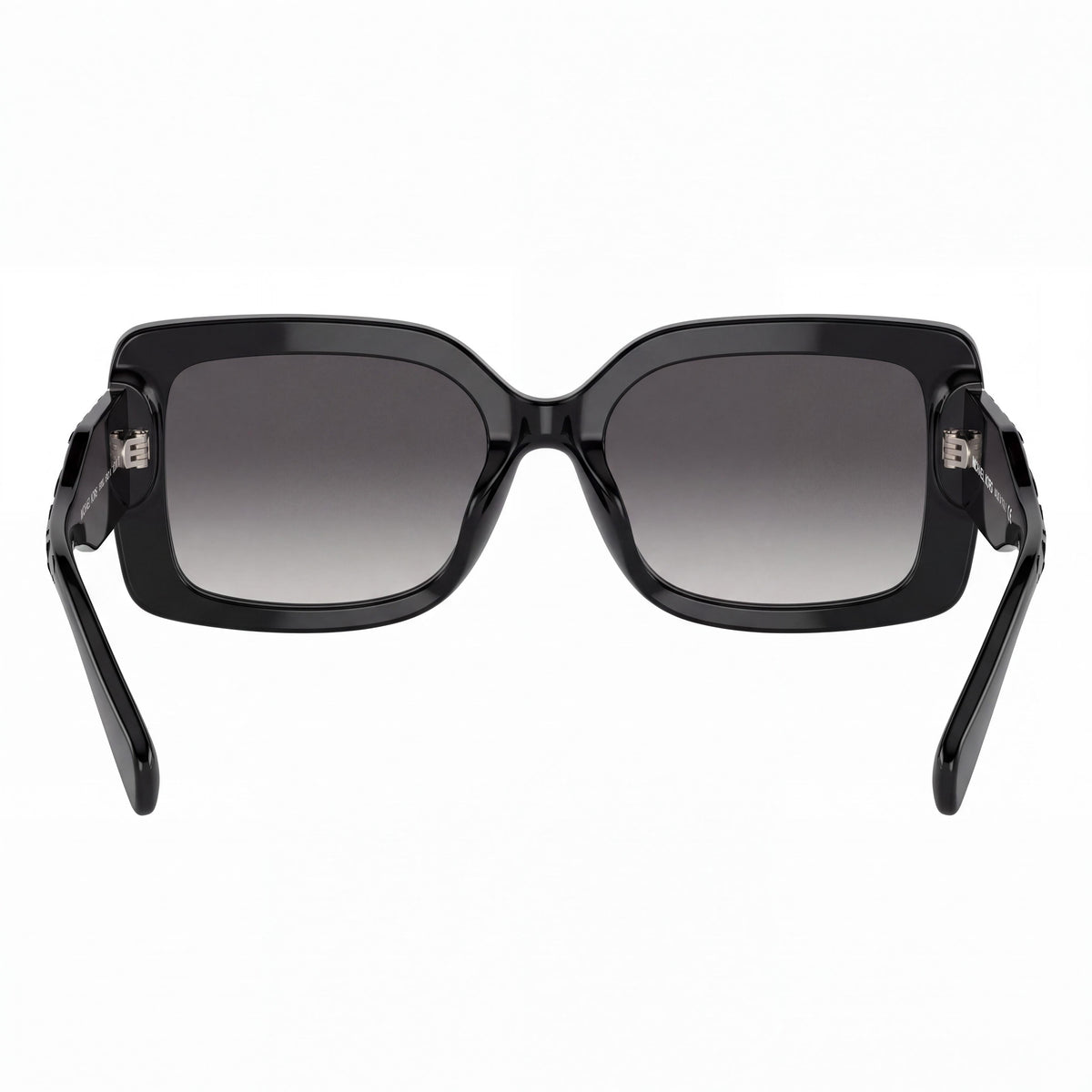 Michael Kors CORFU MK 2165 Gafas de sol para mujer de acetato negro y gris oscuro degradado con lentes UV gris oscuro degradado de 56 mm, Photo 3