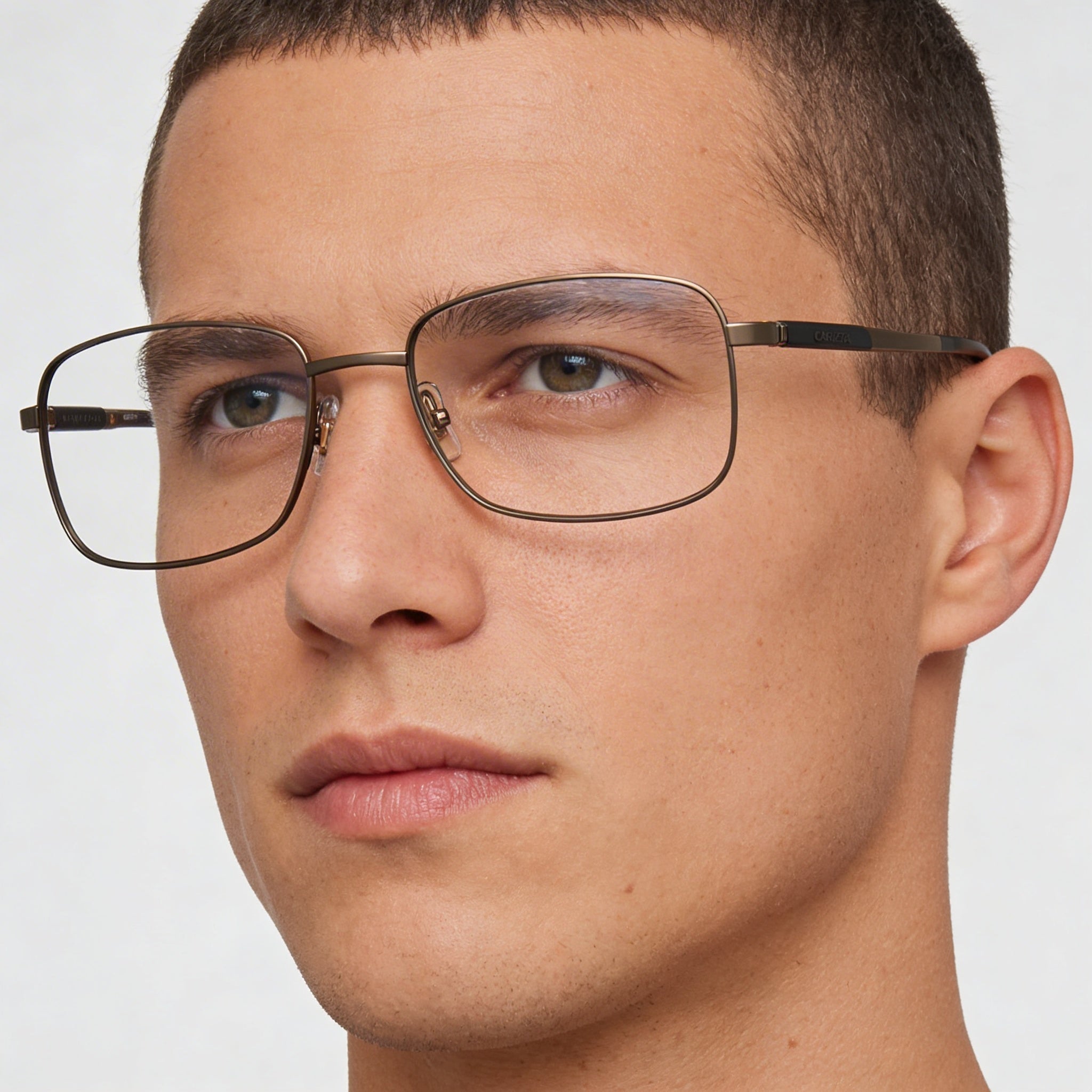 Gafas graduadas Carrera 8848 para hombre, de metal bronce mate, con patillas de metal con memoria y lentes de 55 mm de ancho., Photo 5