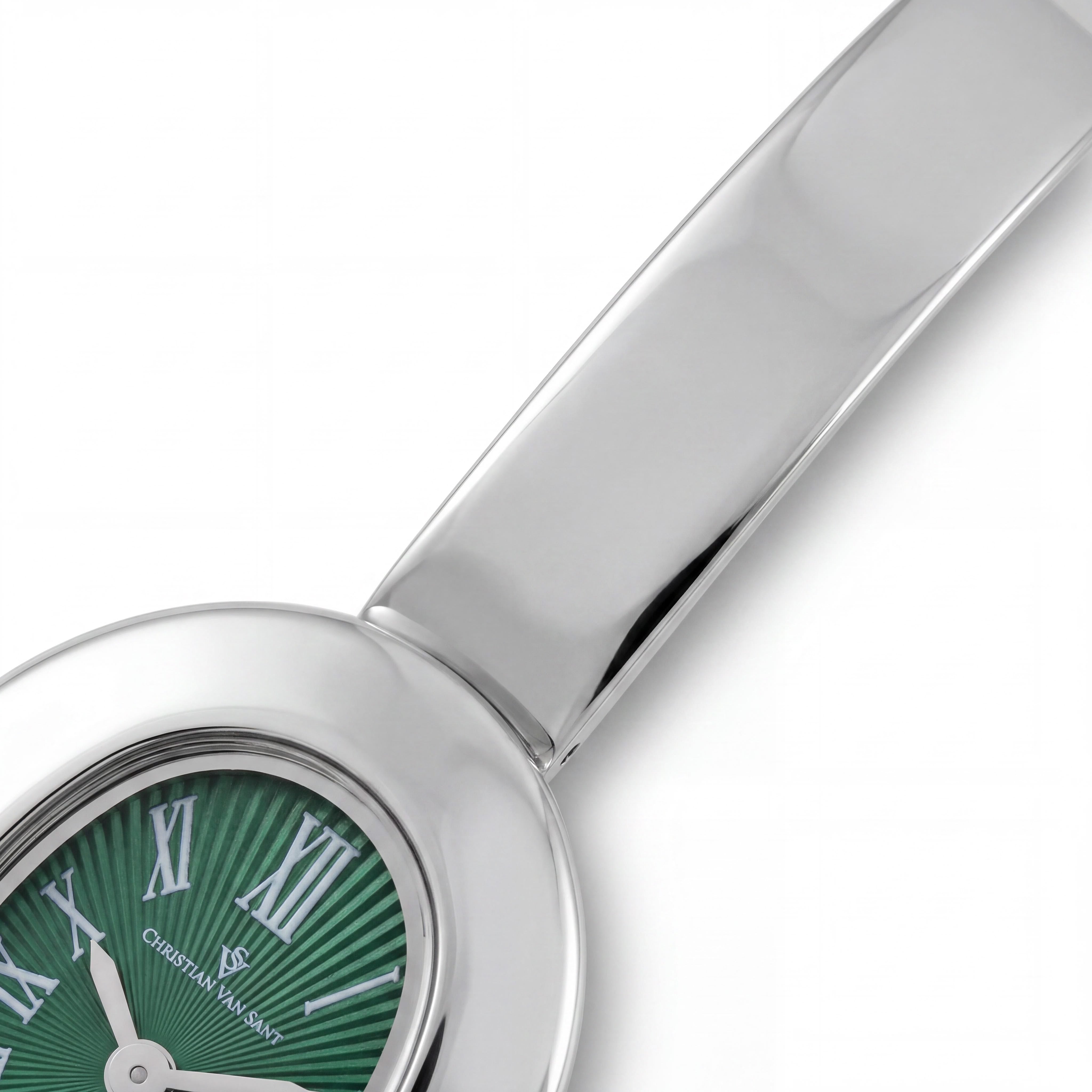 Reloj Christian Van Sant Anora CV4332 para mujer, caja de acero inoxidable verde, pulsera, cuarzo, resistente al agua, Photo 3