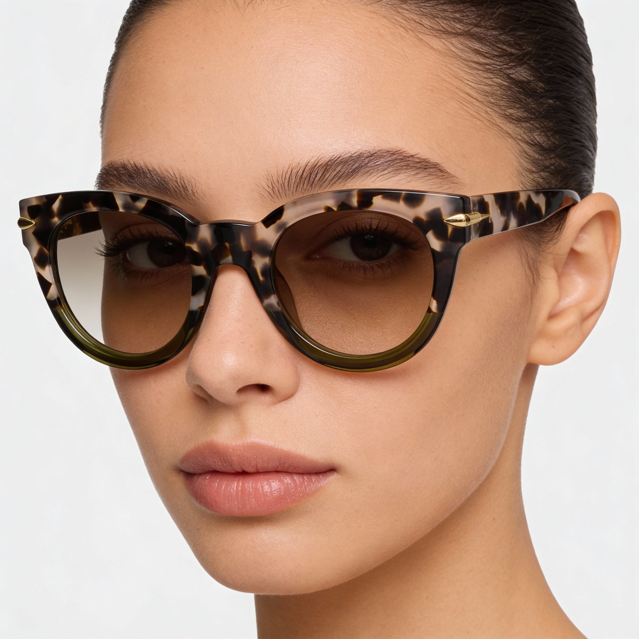 rag & bone Rnb 1015/S Women's Metal Sunglasses with Gray Bksptd Frame, Green Shaded Non-Polarized UV Protection Lenses (50mm), Photo 3