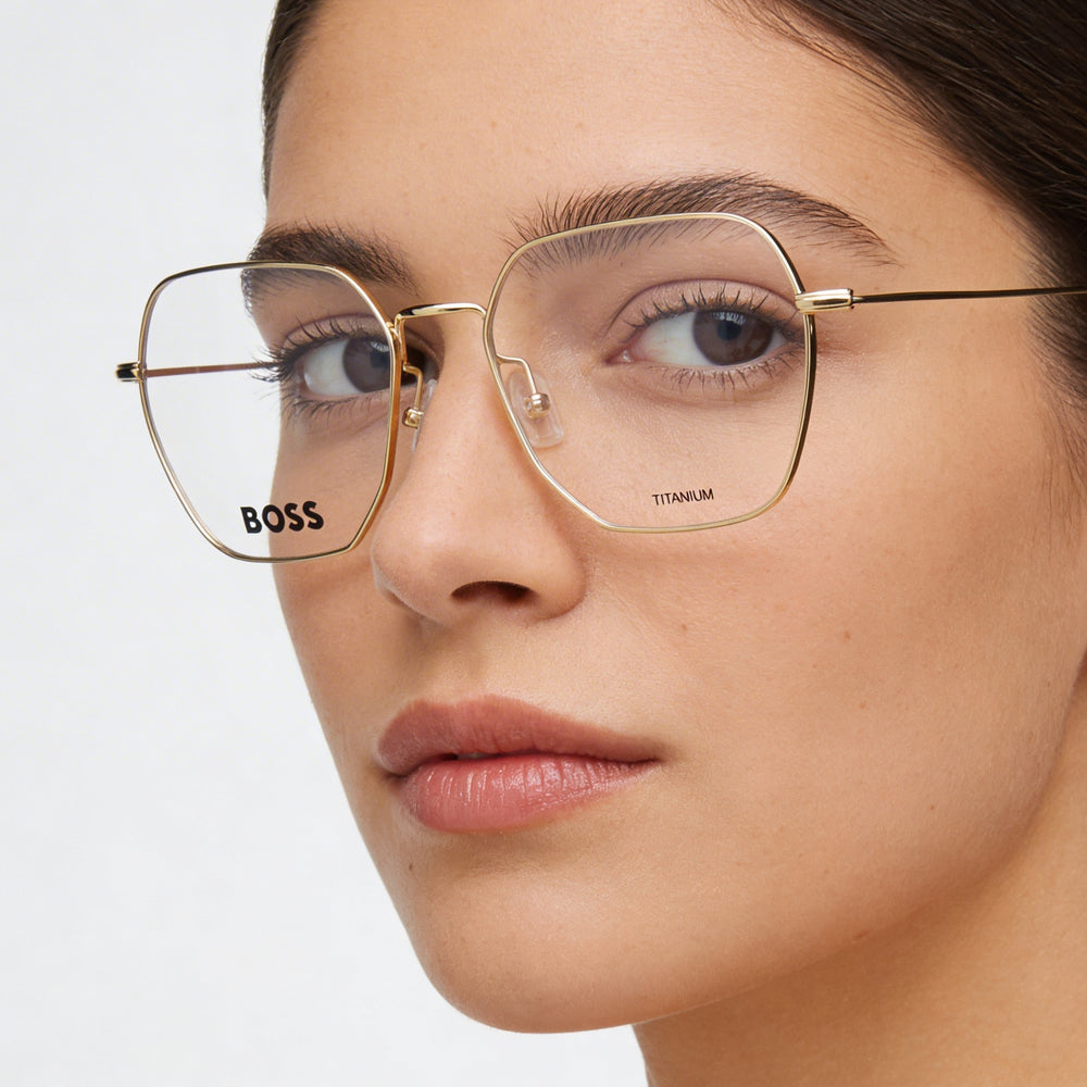 Hugo Boss Unisex Sunglasses Multicolored Frame Rose Gold Glass Lenses, 18mm Bridge, 145mm Temples