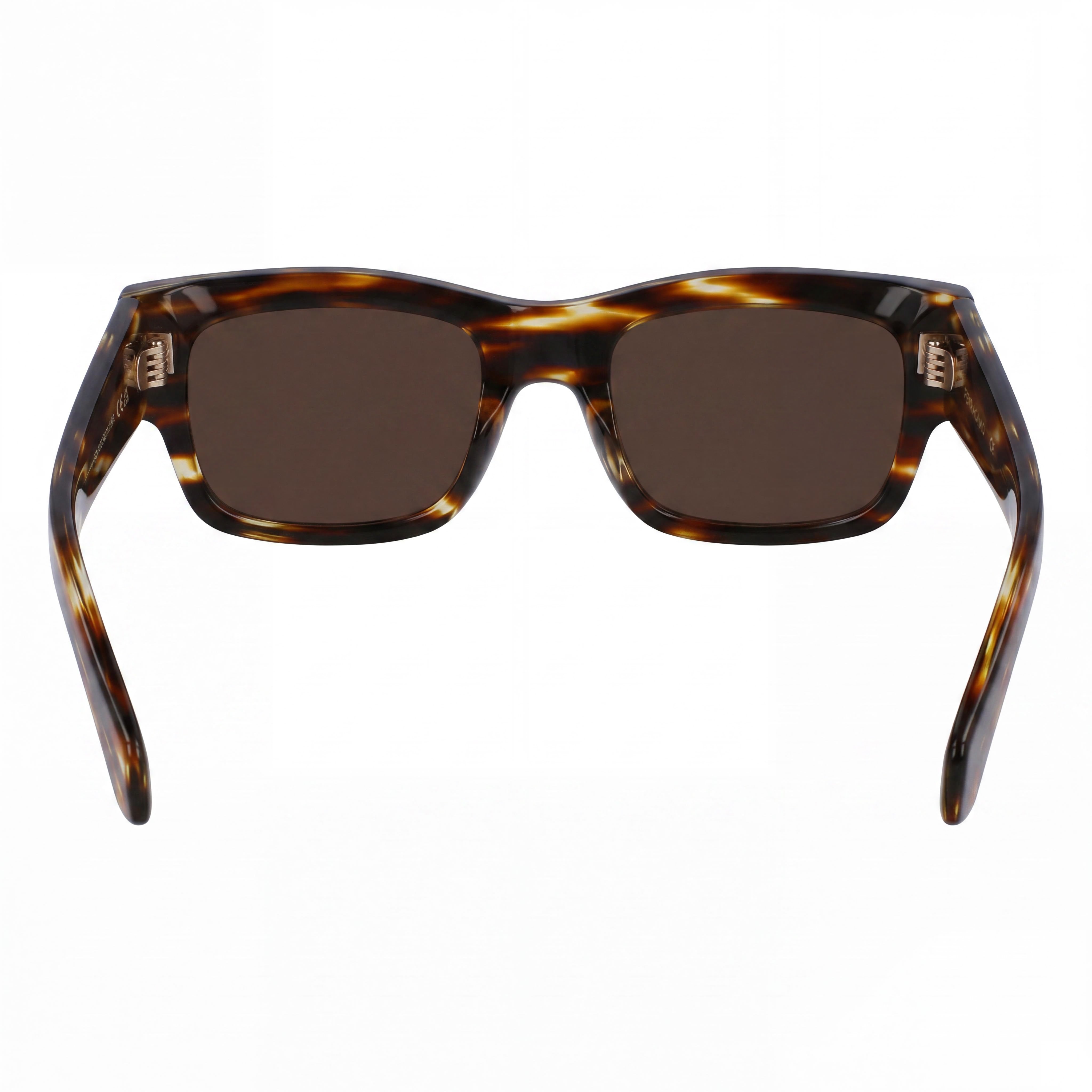 Salvatore Ferragamo Sf2011s Men's Plastic Frame Eyewear featuring UV Protection, Striped Brown, 53mm, Photo 4