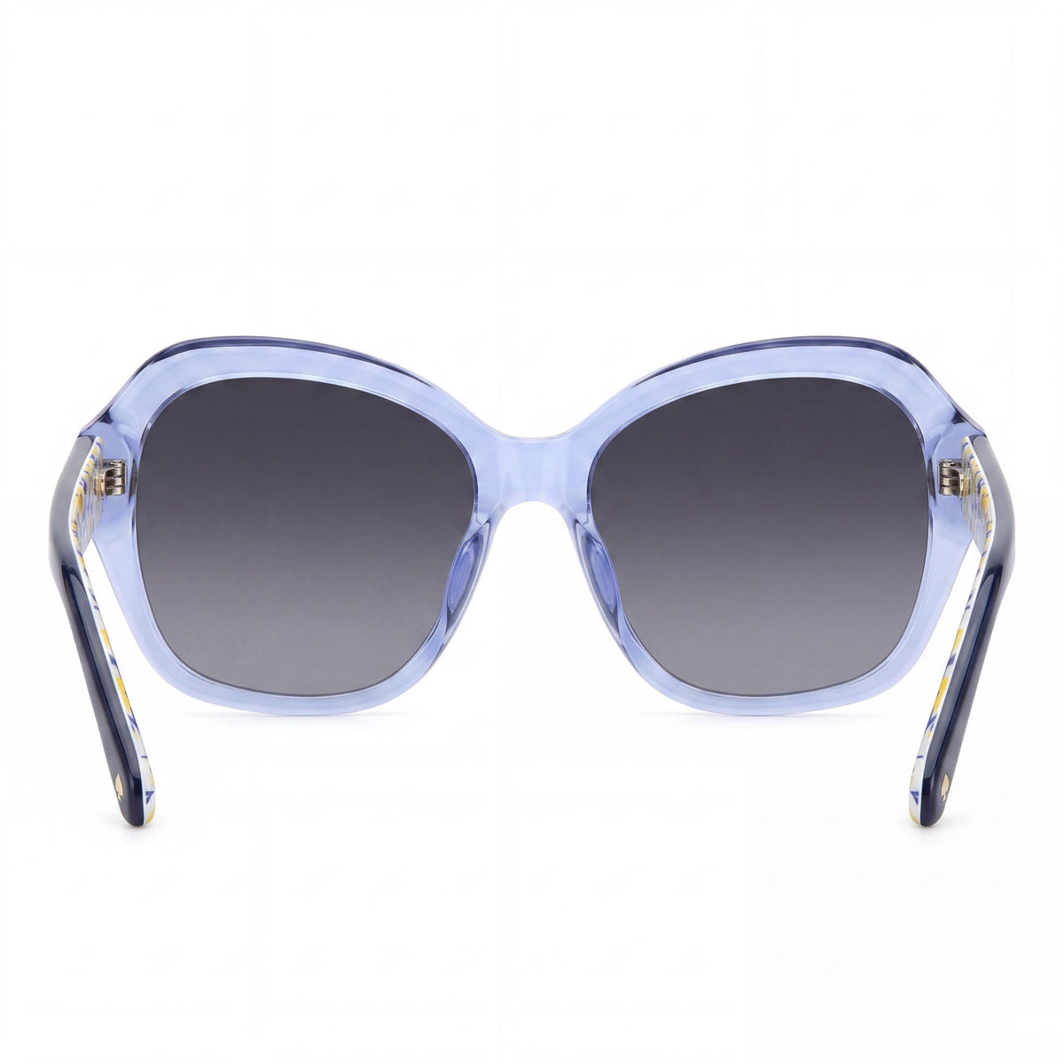 kate spade new york Casual Women's Blue Acetate Frame Sunglasses with Dark Grey Shaded Lenses, 55mm, Photo 4