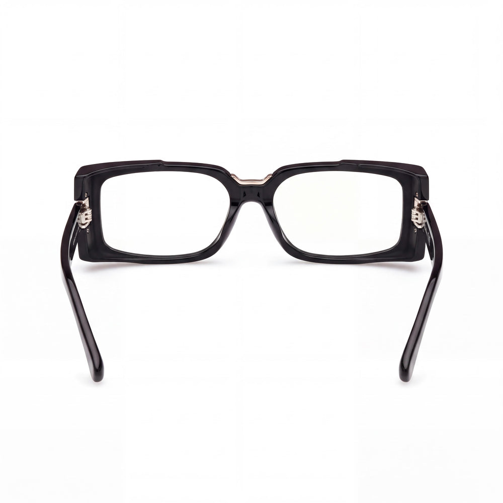 MaxMara 5157-B Women's Shiny Black Blue Filter Plastic Frame Polycarbonate Lenses 54-16-140