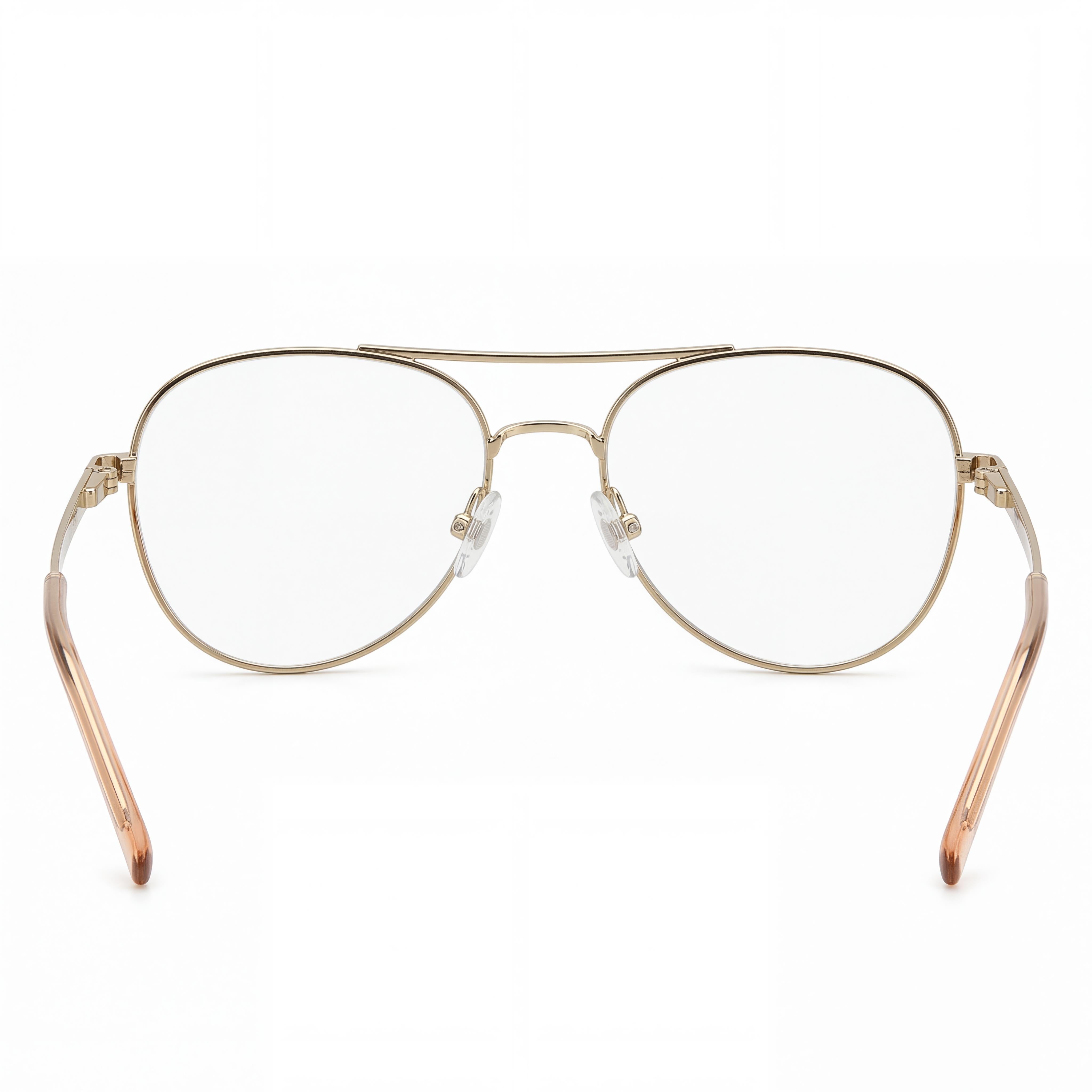 Missoni Color Line Eyewear Collection Women's Gold Peach Stainless Steel Aviator Optical Glasses 55-16-140, Photo 3