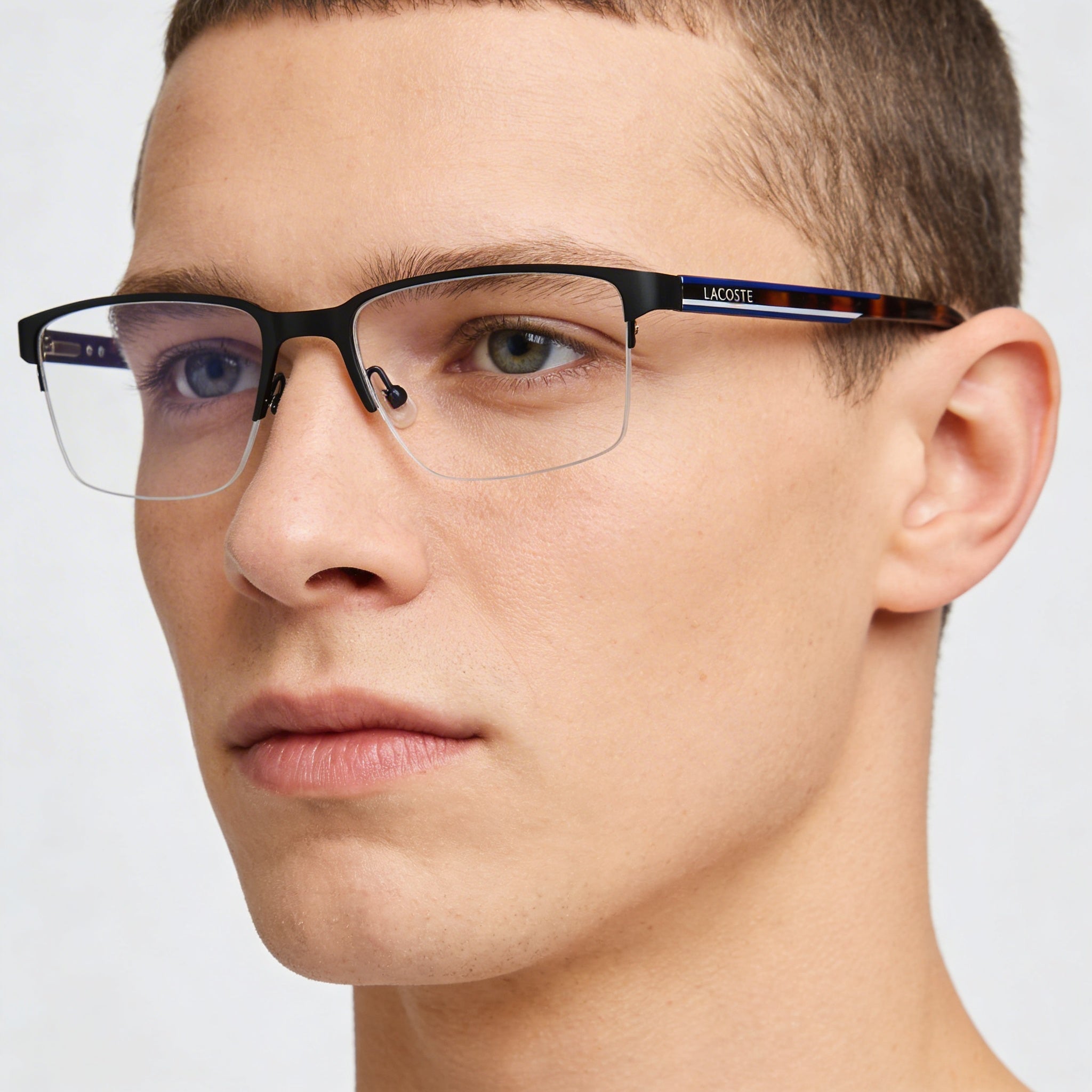 Gafas de sol Lacoste CASUAL unisex con montura de acetato, lentes de policarbonato semimate marrón 55-19-145 mm, Photo 4
