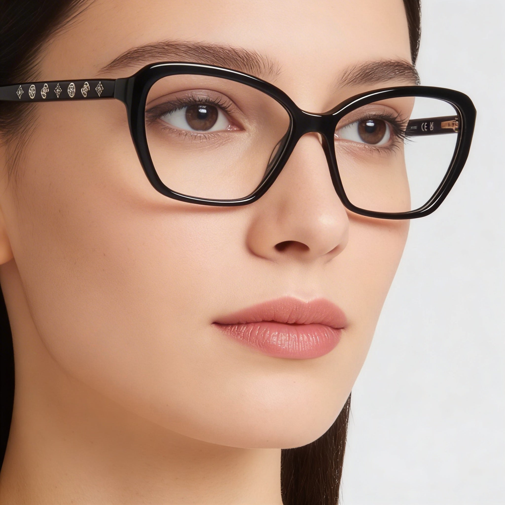 Gafas Guess GU50115 Rectangulares Negras Brillantes para Mujer, Plástico 54mm, Photo 3
