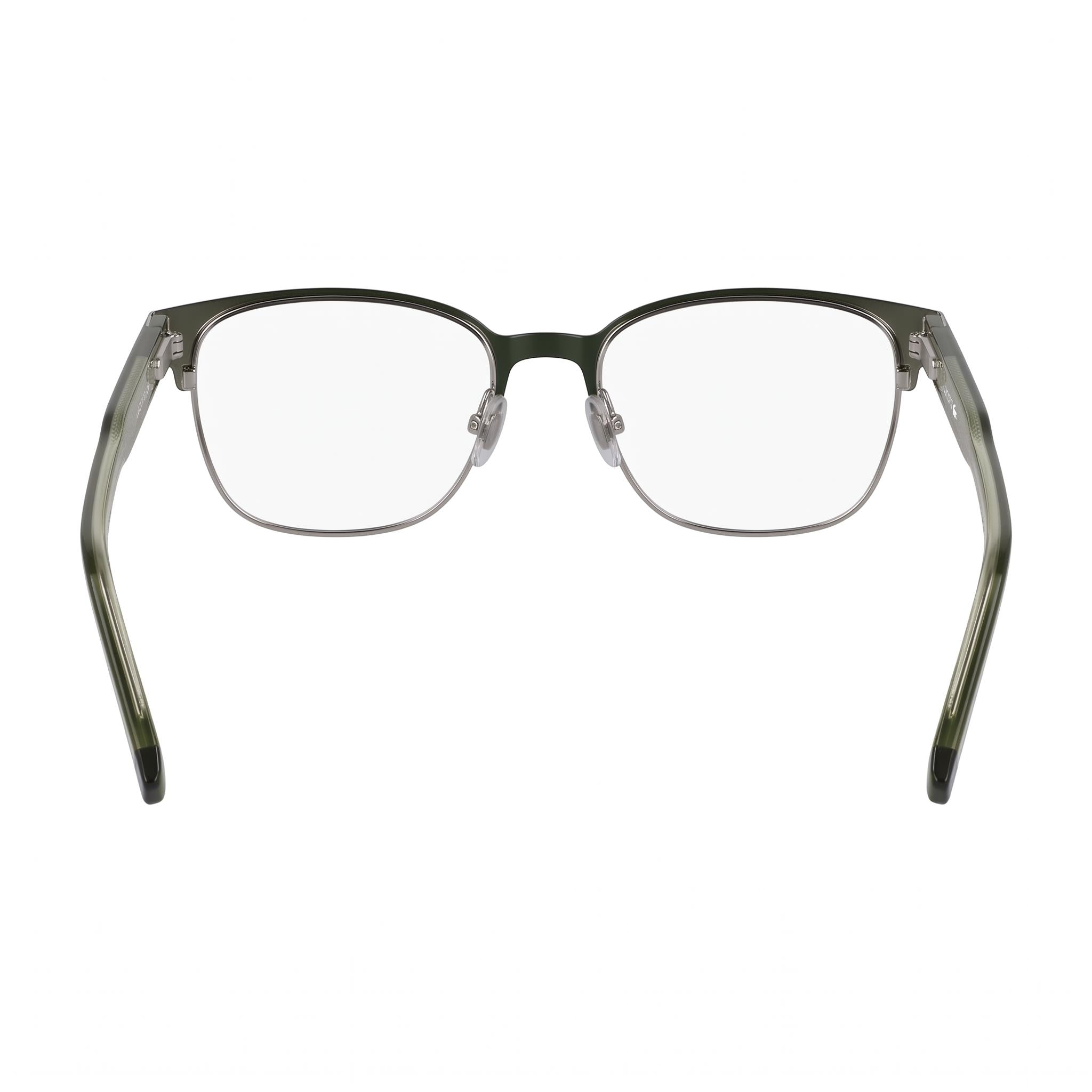 Gafas Lacoste casual para hombre, color caqui mate, con lentes de plástico transparente 53-18-145, Photo 4