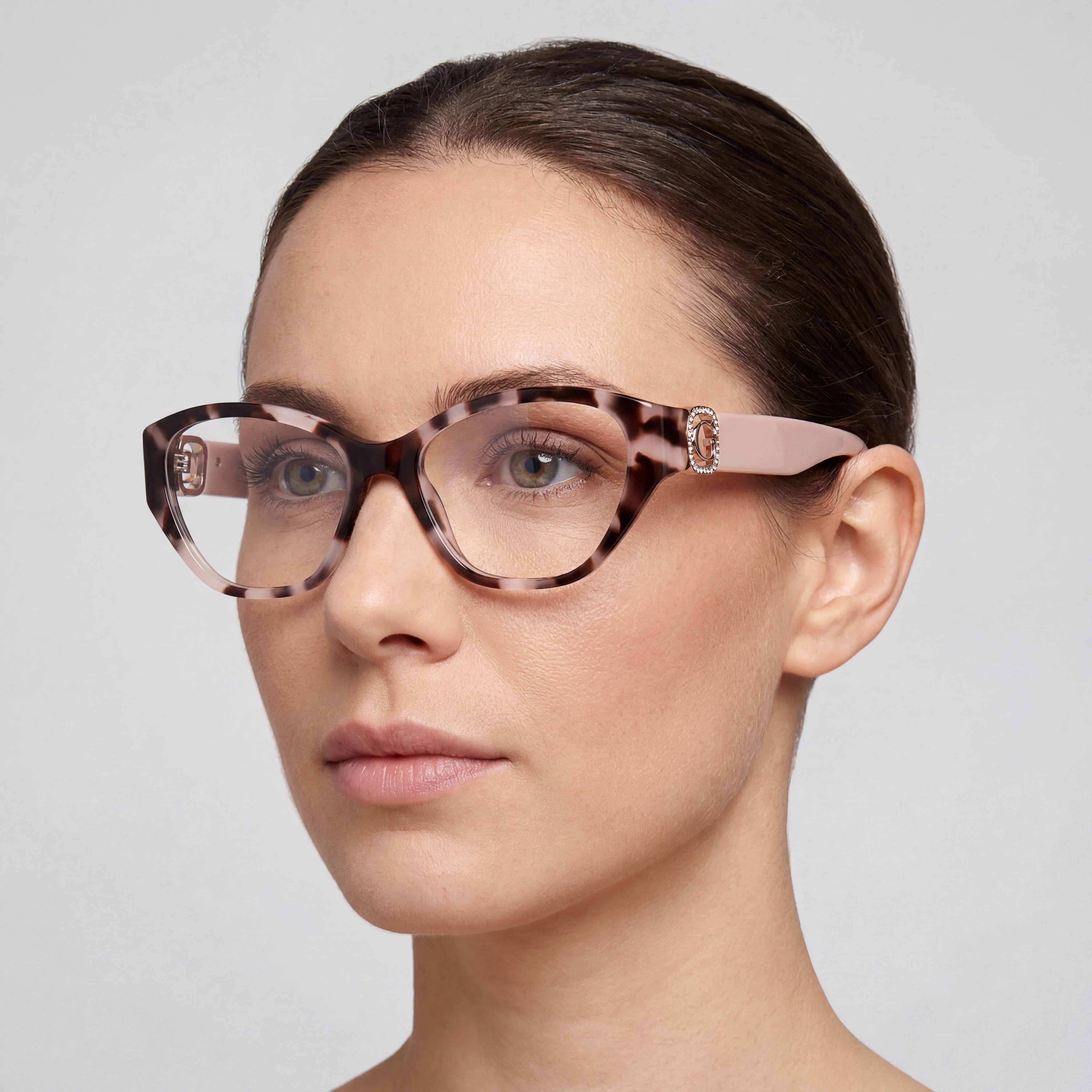 GUESS Gu50119 Model Women's Havana Light Pink Plastic Frame Eyewear, 51mm Lens Width, Photo 5