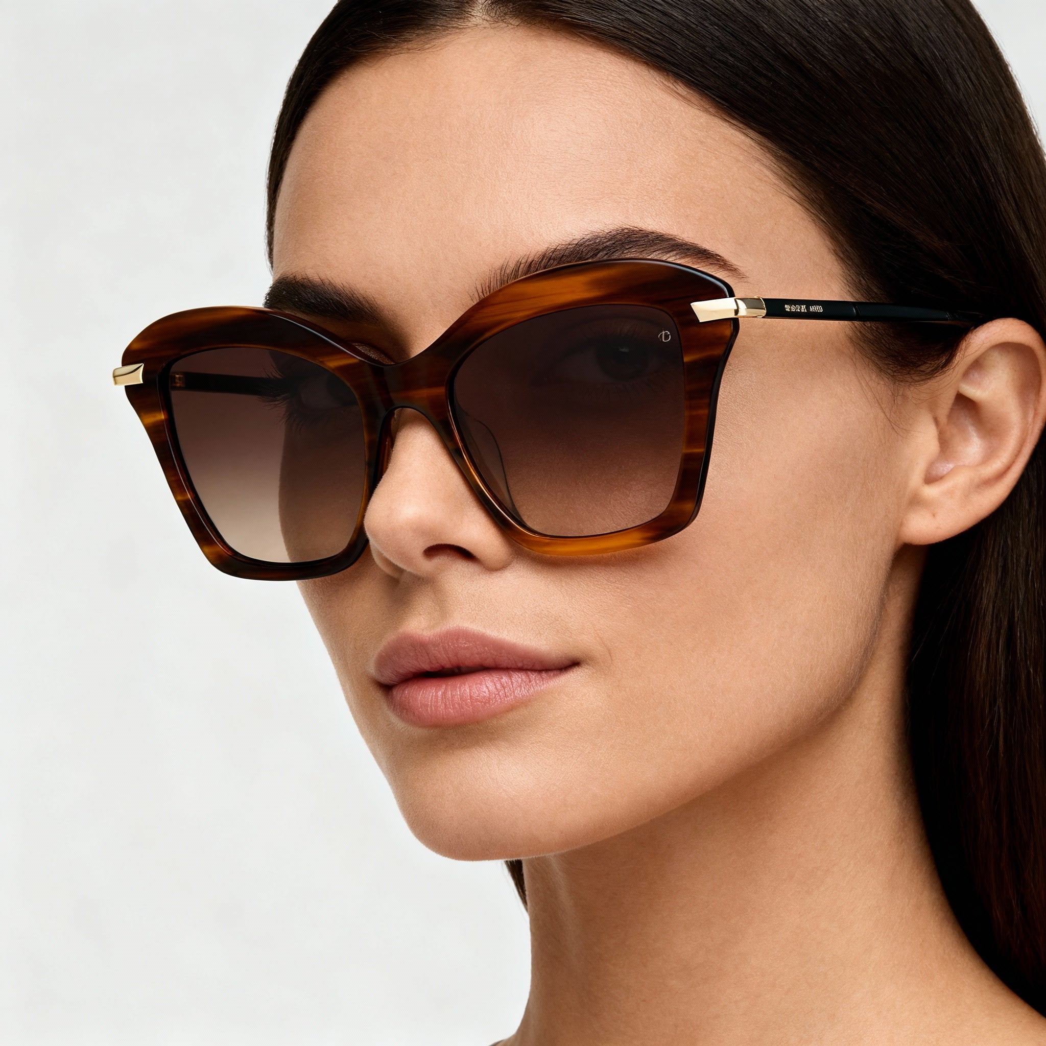 rag & bone Modern Heritage Women's Brown Horn Acetate Frame Non-Polarized UV Sunglasses 53-19-140, Photo 3