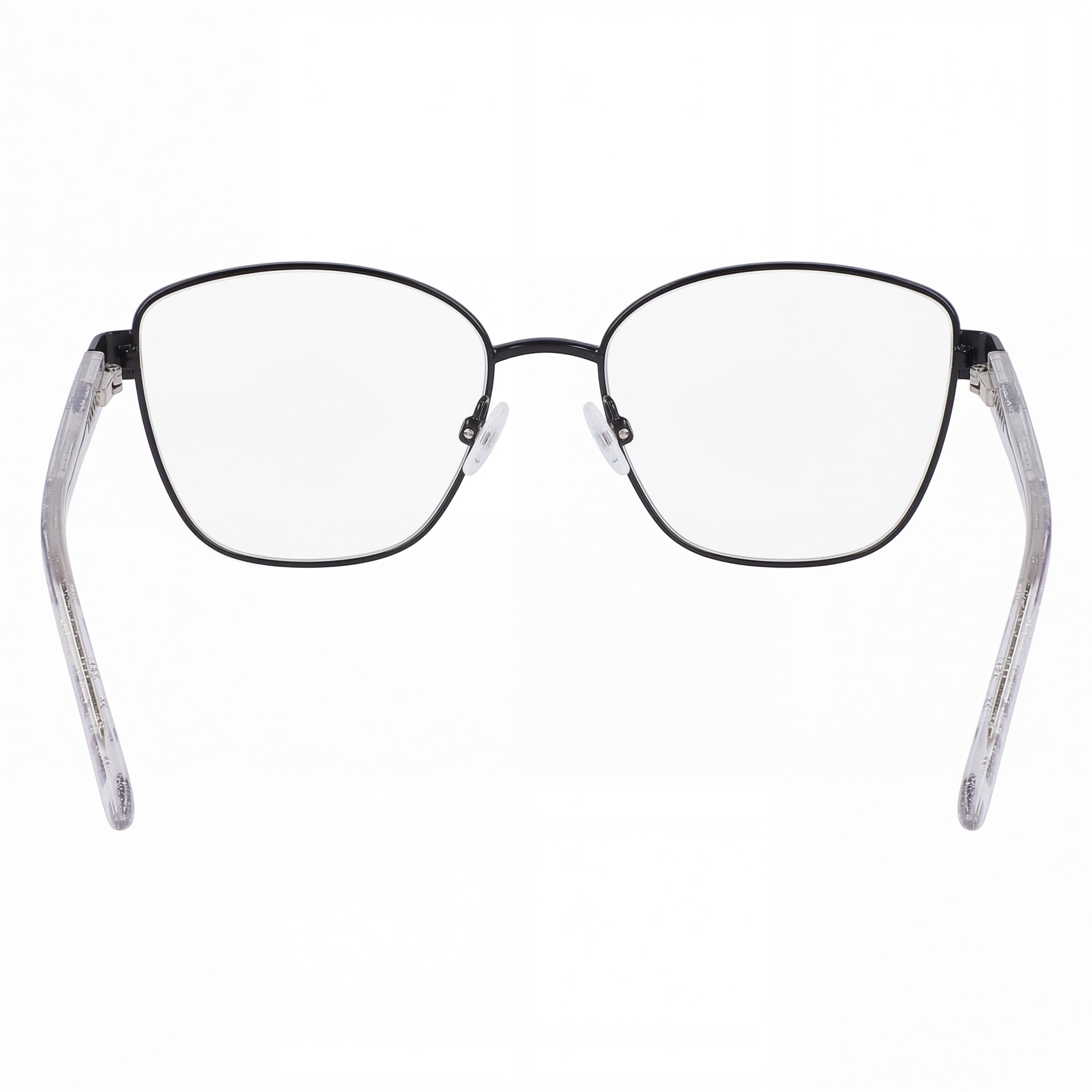 bebe Bb5209 Men's Metal Frame Eyewear, Jet Black, Featuring Clear Lenses, 54mm Lens Width, Photo 4