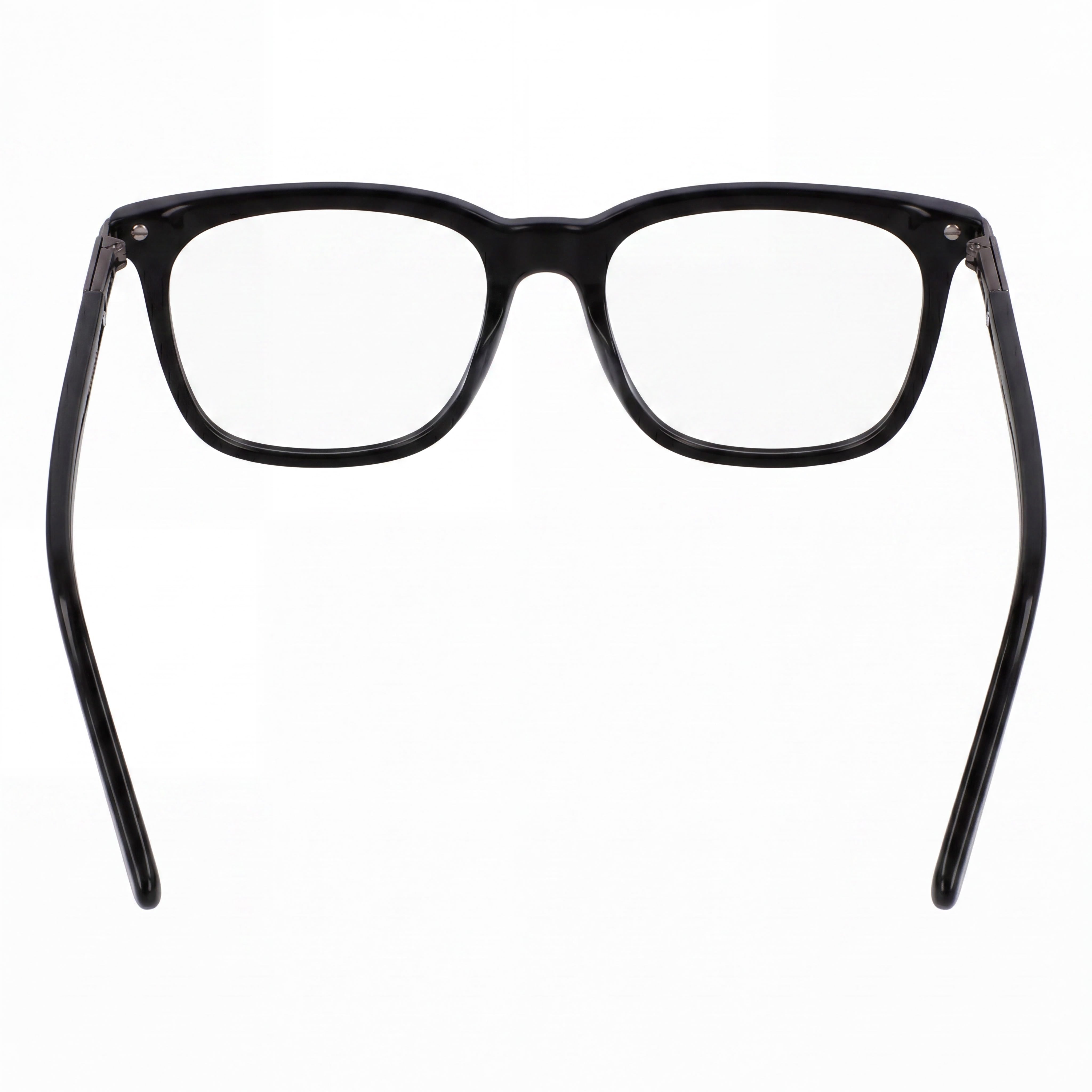 Ferragamo Casual Men's Black Acetate Frame Transparent Non-Polarized Eyeglasses 56mm, Photo 4