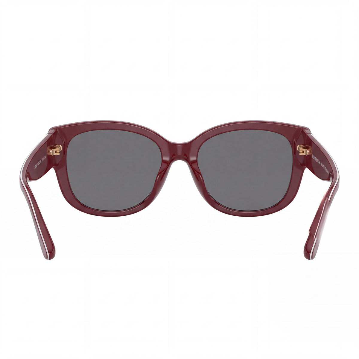 Michael Kors 2175u Charleston Gafas de sol de acetato para mujer, Merlot Logo repetido Gris oscuro sólido y Morado rojizo, 55mm, Protección UV, Photo 4