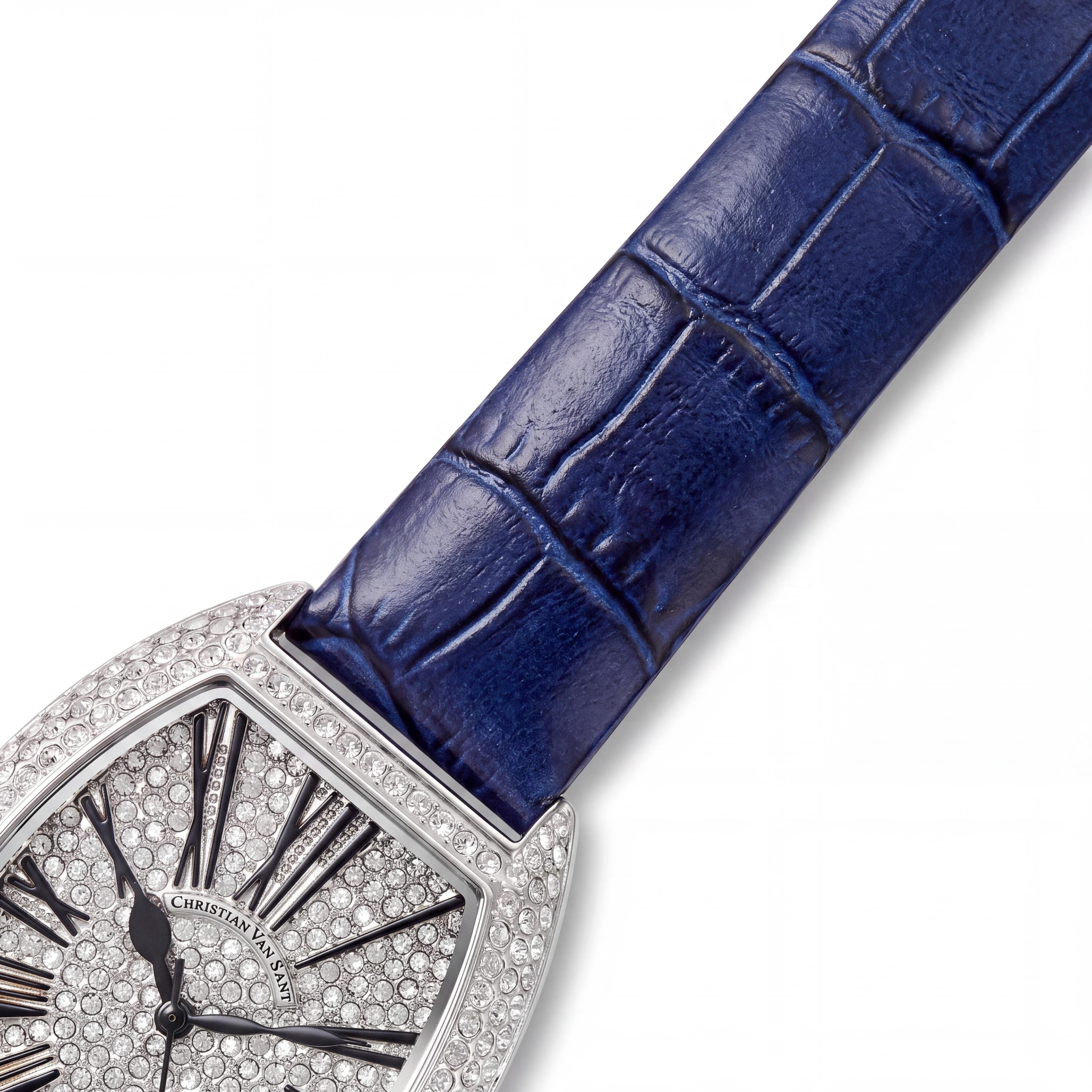 Christian Van Sant CV4841 Women's Quartz Movement Watch, Silver with Crystal Dial & Bezel, Photo 3