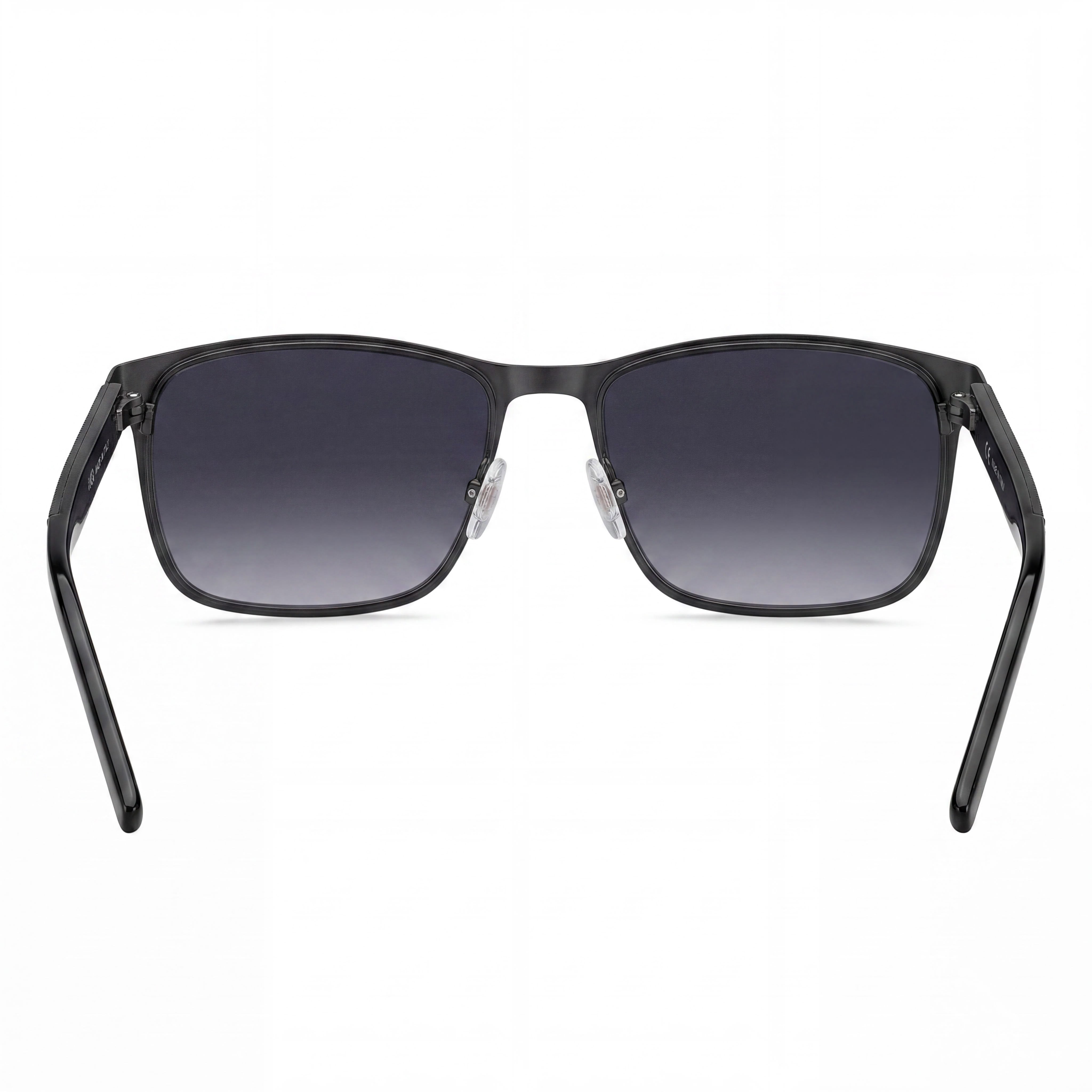 HUGO Hg 1328/S Rectangular Women's Stainless Steel Sunglasses Matte Ruthenium Black Dark Grey Shaded Lenses 57mm 100% UV, Photo 4
