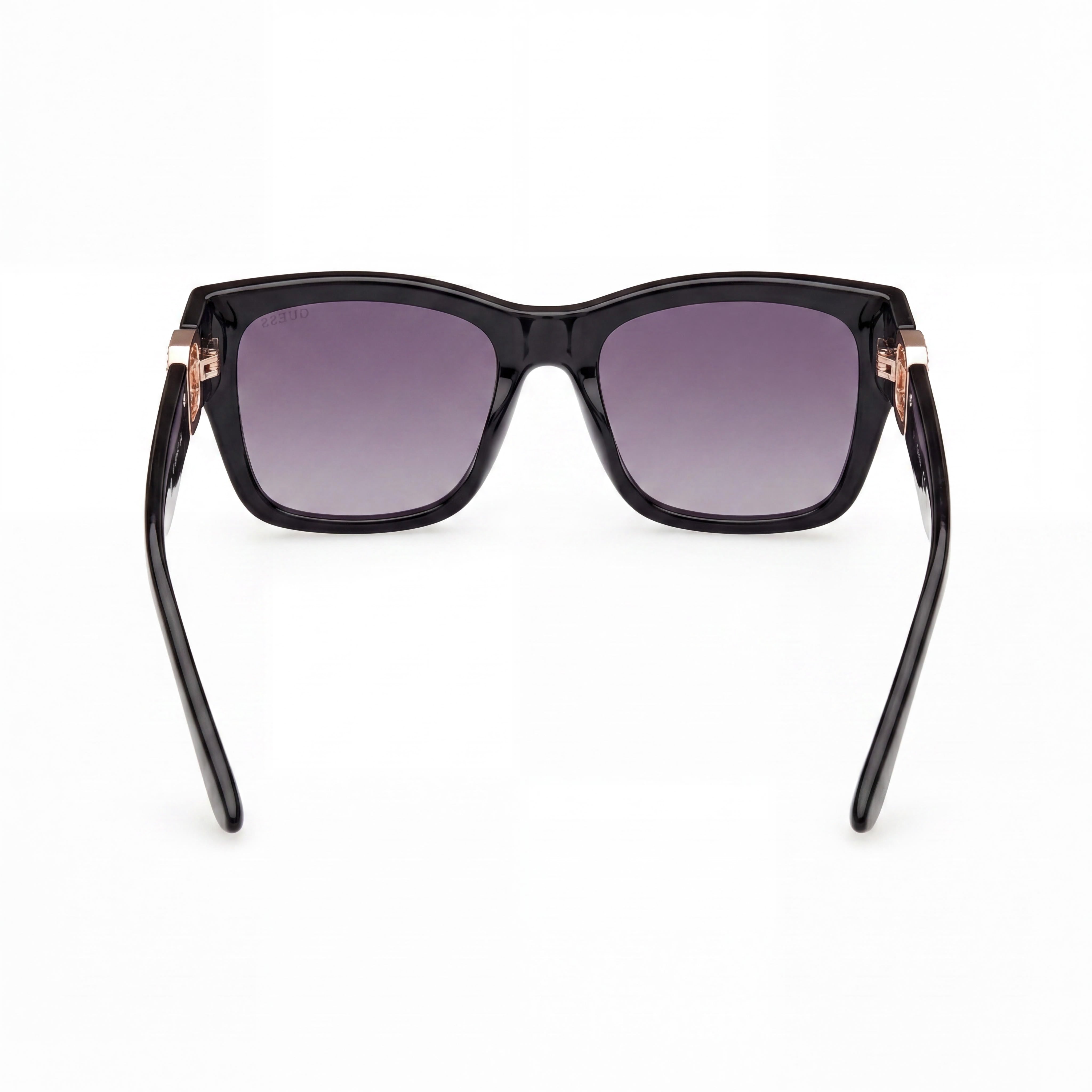 Guess RECTANGULAR Women's Black Injected Frame Sunglasses with Smoke Gradient Lenses & 100% UV Protection 56mm, Photo 4
