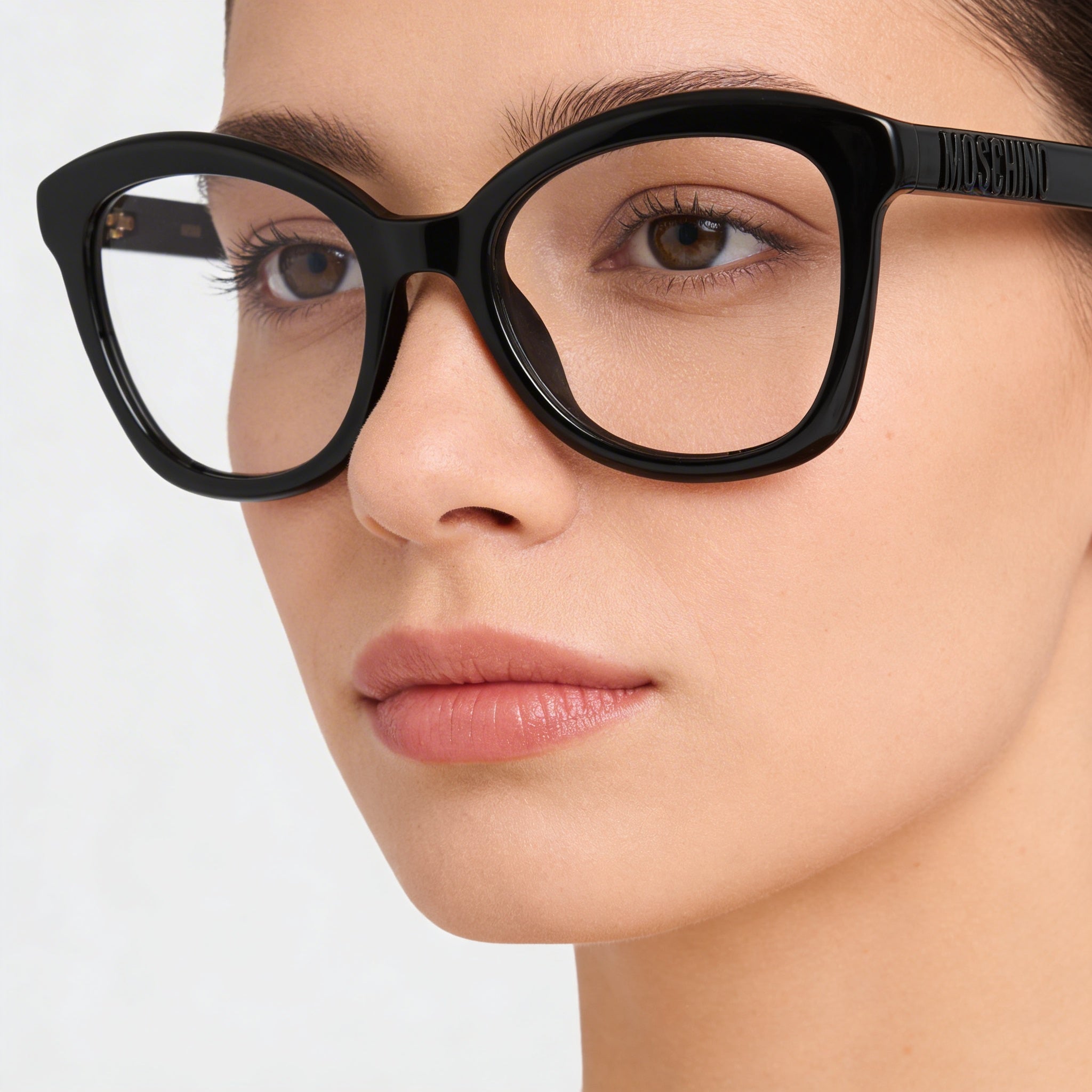 Moschino Casual Model, Women's Black CELLULOSE PROP. INJ Frame Material Optical Glasses 51-19-140, Photo 4