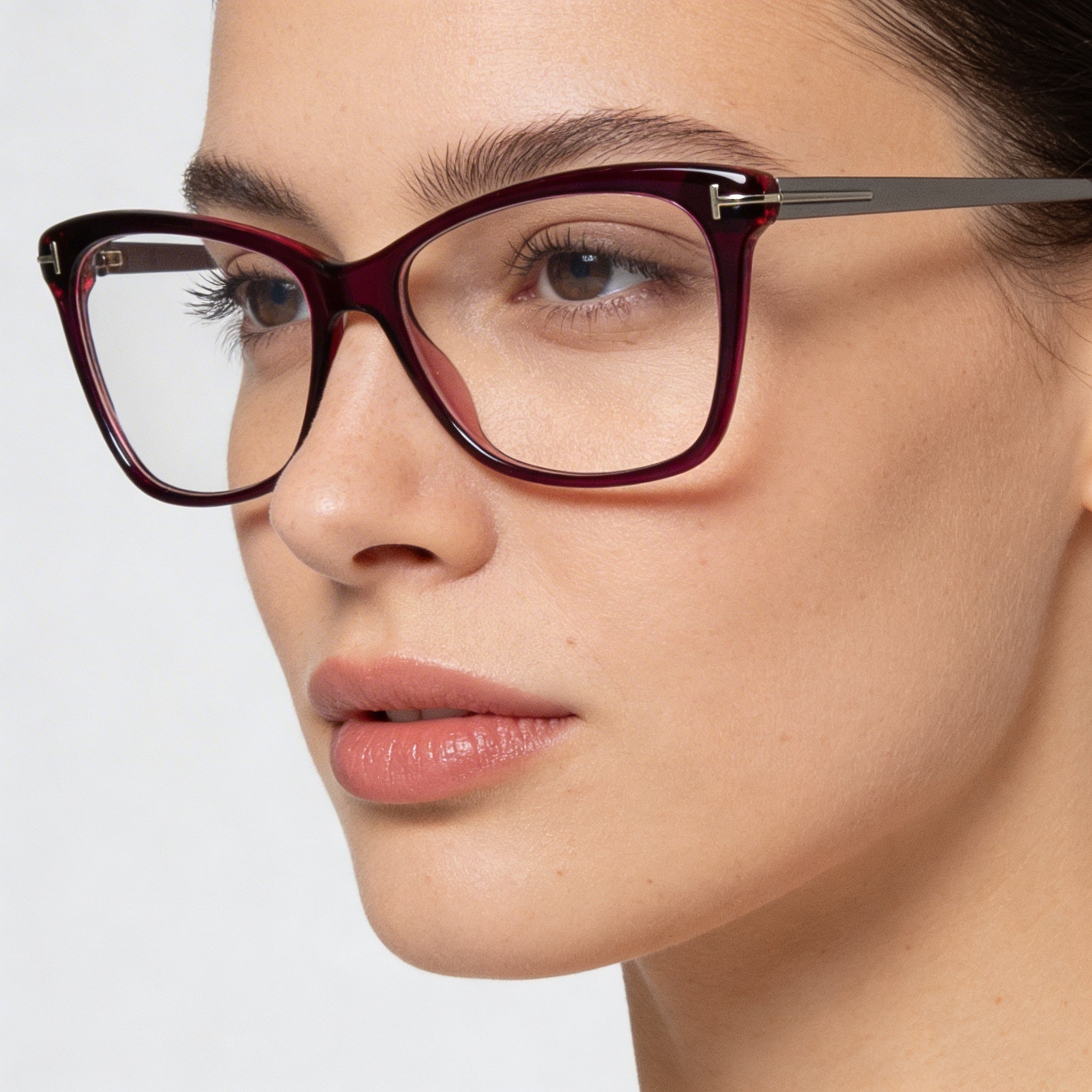 Gafas de sol cuadradas de plástico rosa Tom Ford para mujer, ancho de lente de 52 mm, ancho de puente de 15 mm, largo de patilla de 140 mm, Photo 4