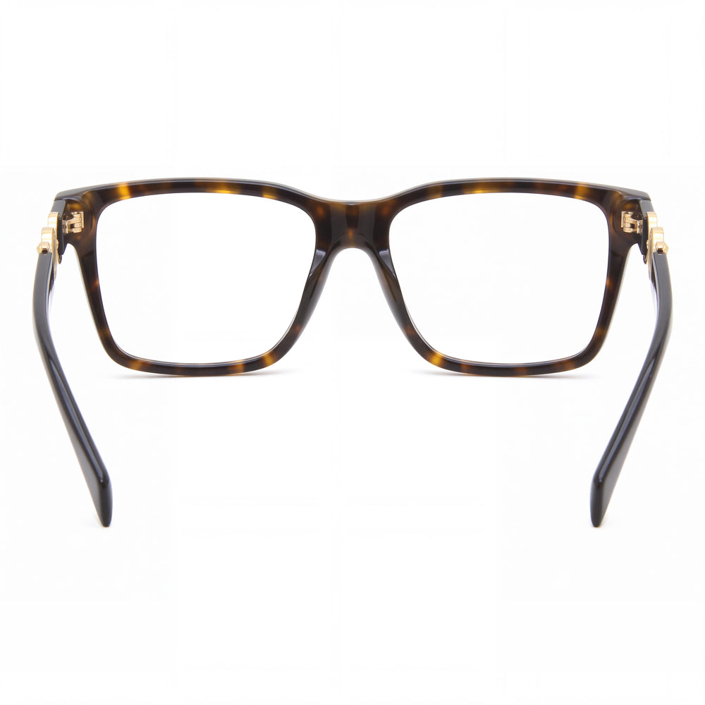 Gafas graduadas Versace VE3335 5404 54 para mujer, rectangulares, de acetato y metal, color carey clásico, 54 mm
