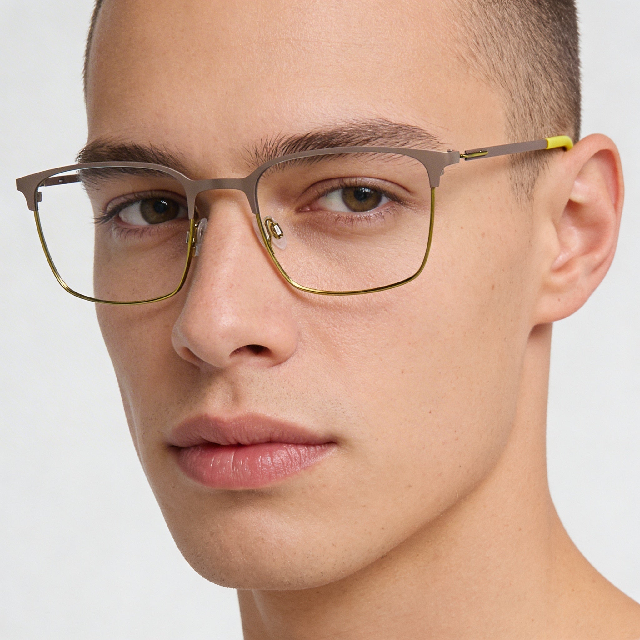 Flexon E1140 Unisex Acetate Eyeglasses Matte Grey Matcha Green 54mm, Photo 5
