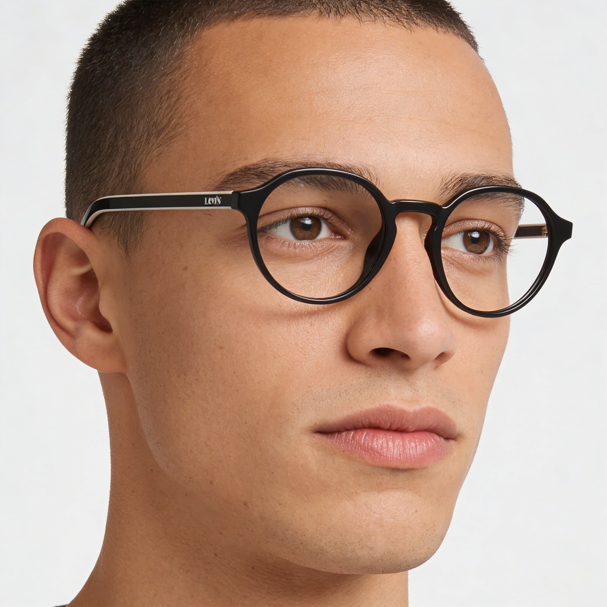 Levi's LEVI-S PANTHOS Men's Optical Frames, Black ECO PMMA with Polycarbonate Lenses, Size 44-21-145mm, Photo 4
