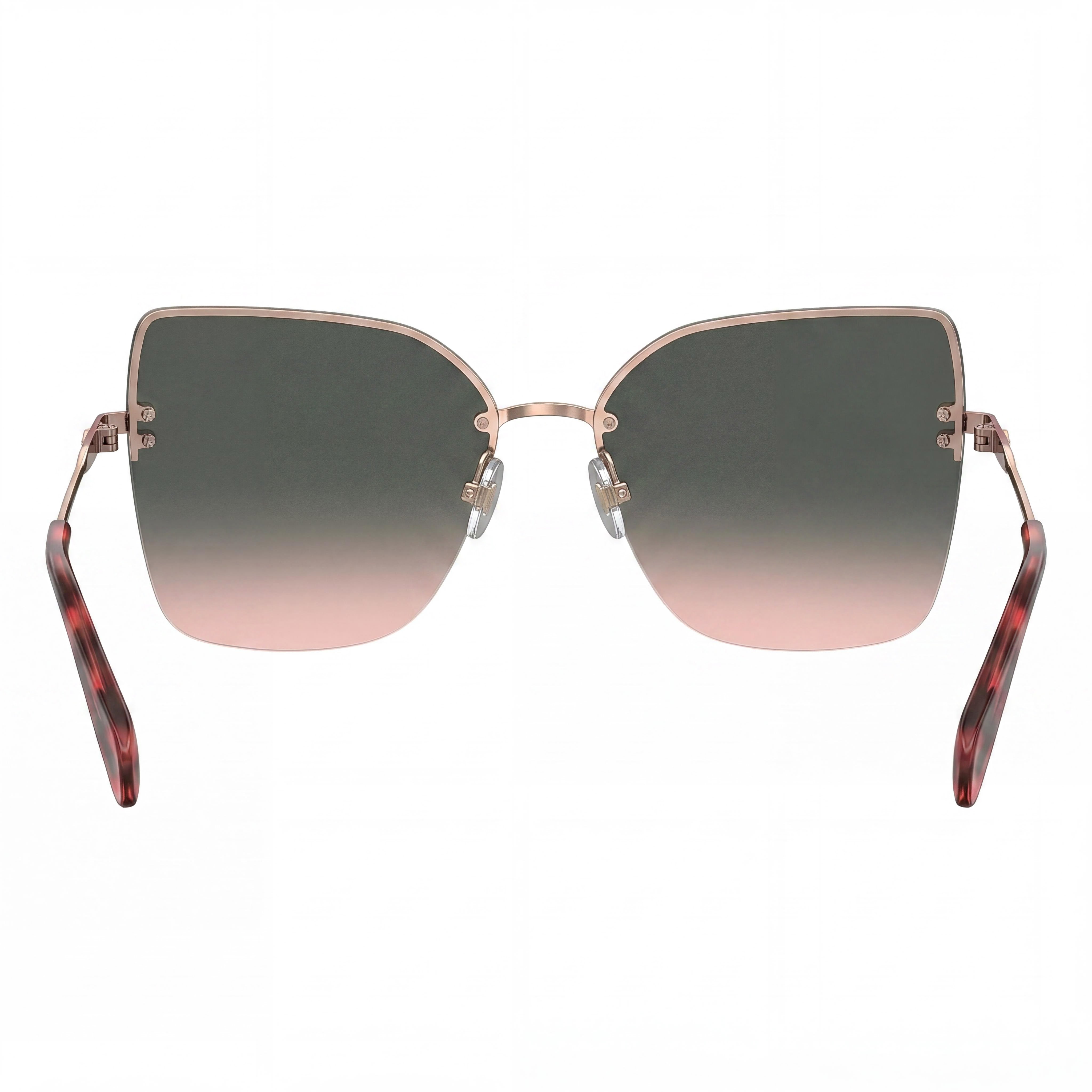 kate spade new york ARIELLA/G/S Unisex Red Gold Stainless Steel Rimless Cat Eye Burgundy Gradient Pink 58mm UV Protection Sunglasses, Photo 4