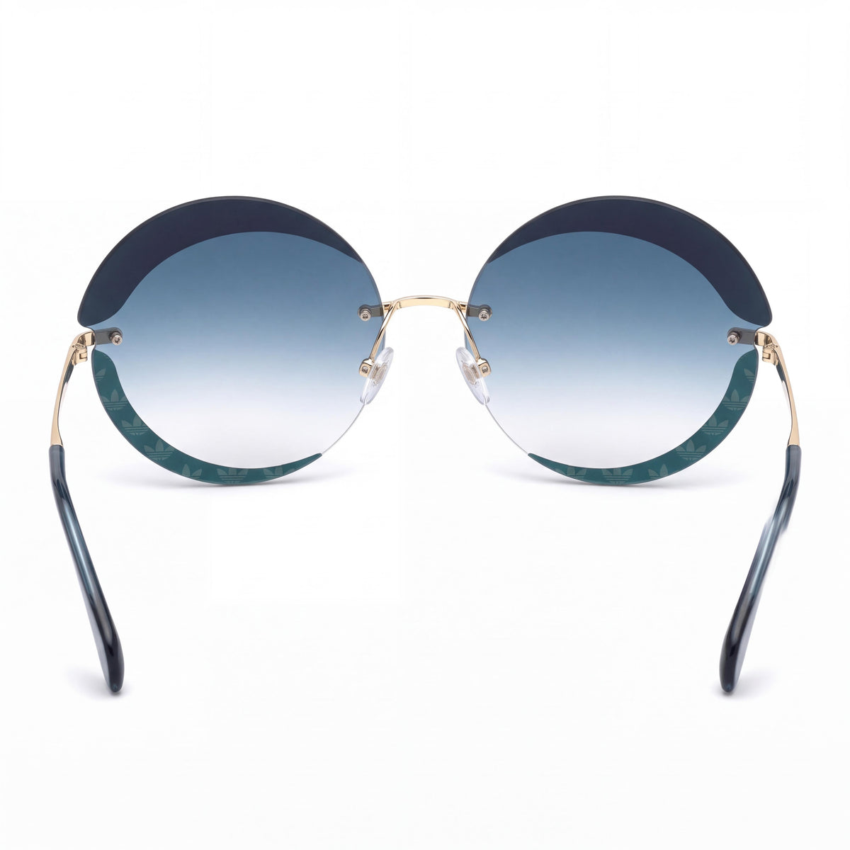 Gafas de sol adidas Originals Contemporaneo para mujer con montura metálica dorada/de policarbonato con degradado verde ottanio y protección UV, 67 mm, Photo 4
