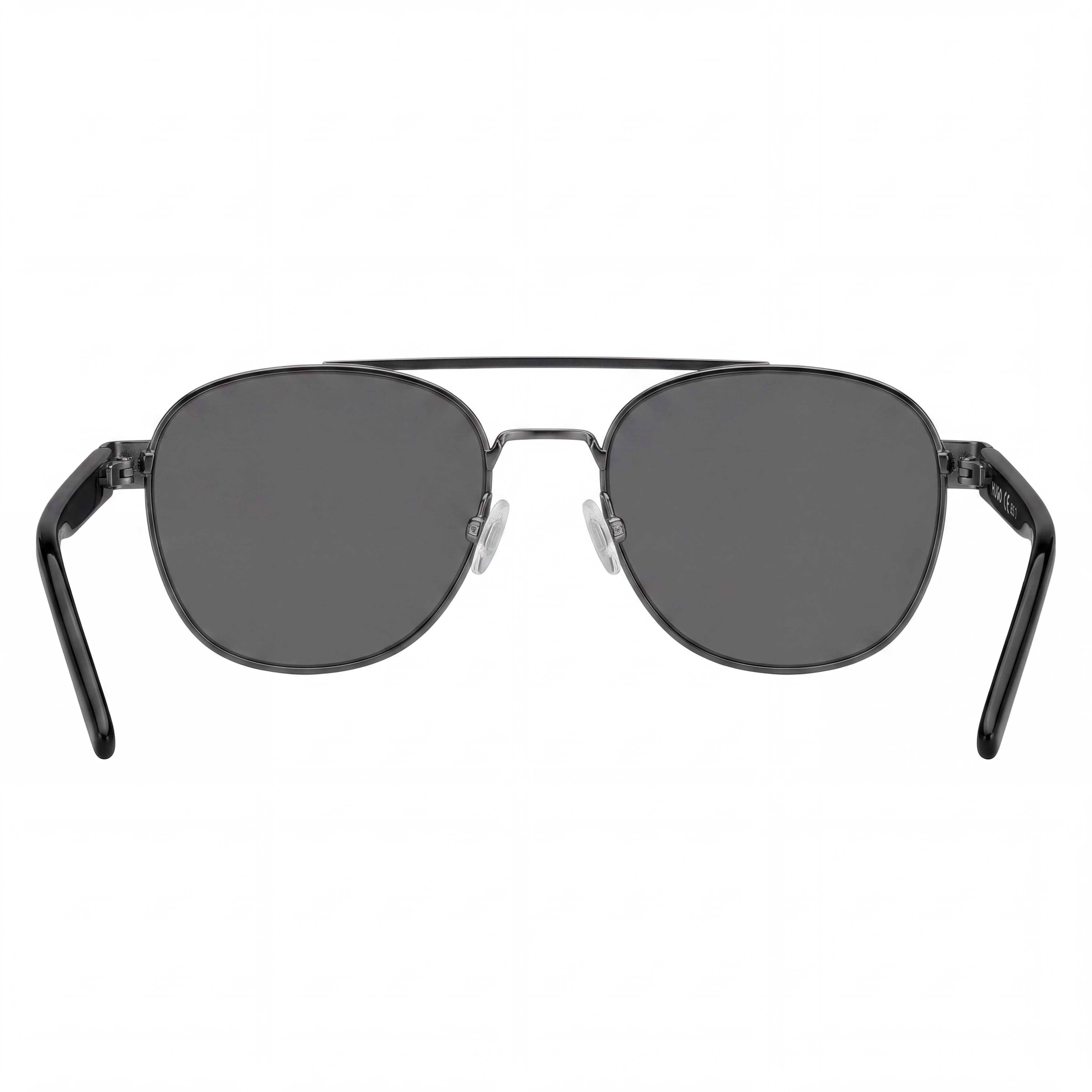 HUGO Casual Men's Matte Dark Ruthenium Metal UV Protected Sunglasses with Smoky Dark Brown Lenses 54mm, Photo 4