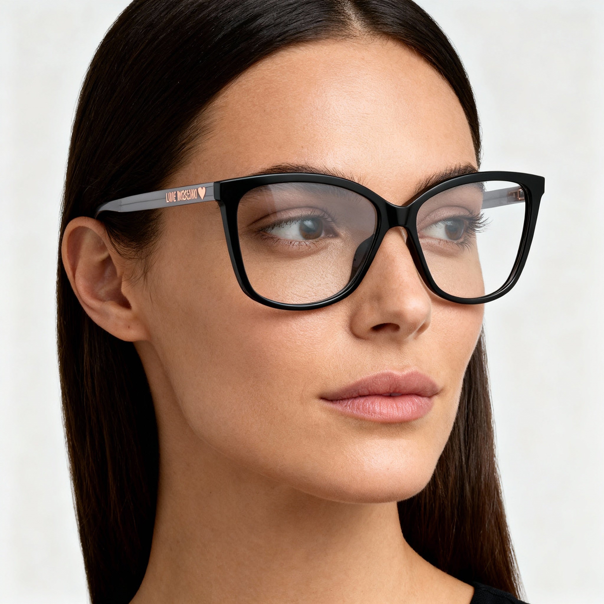 Moschino New Essentials MOL546 Women's Black Acetate Square Optical Glasses 57mm, Photo 5