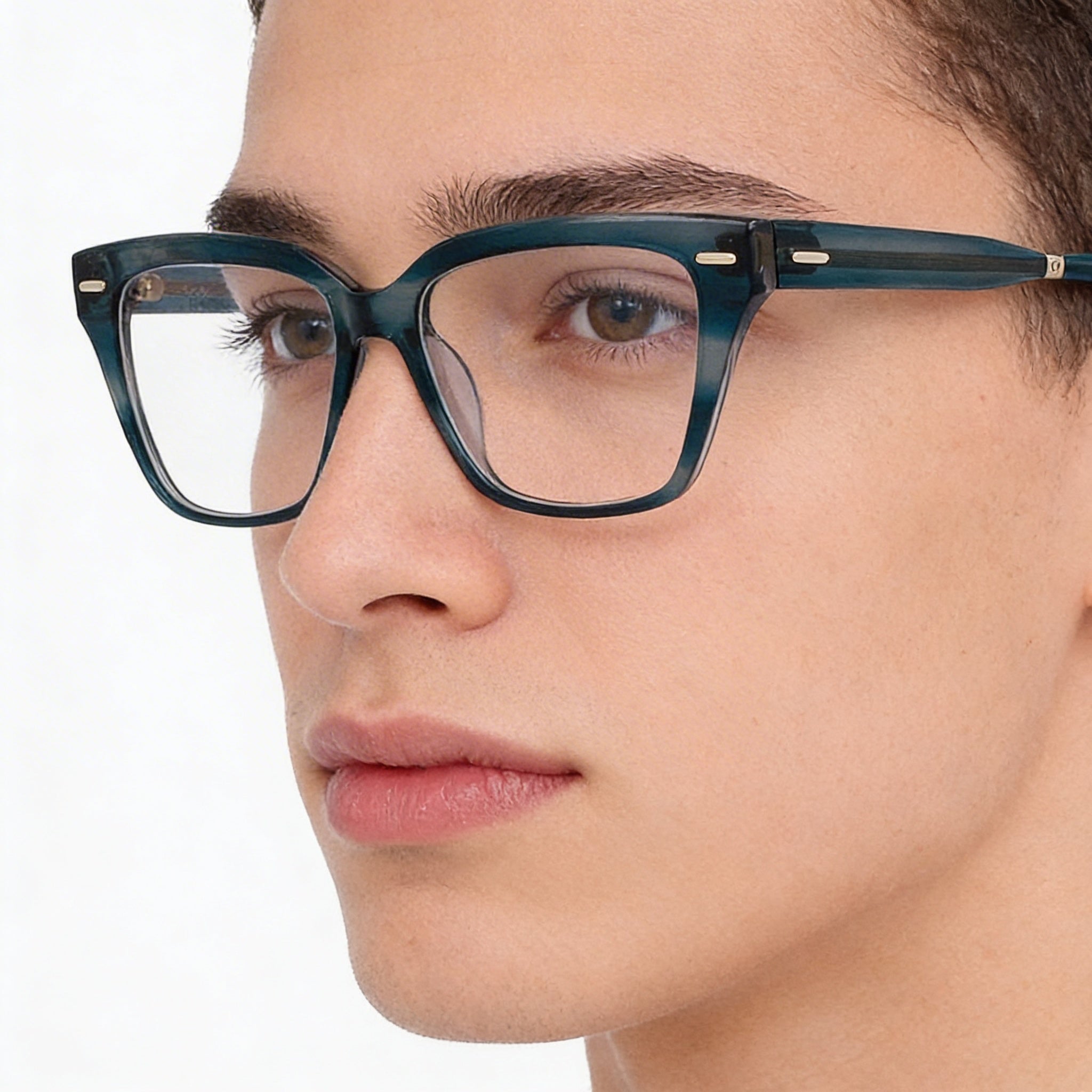 Gafas de sol unisex Calvin Klein CK22539 con lentes polarizadas de metal multicolor en color petróleo de 54 mm, Photo 5