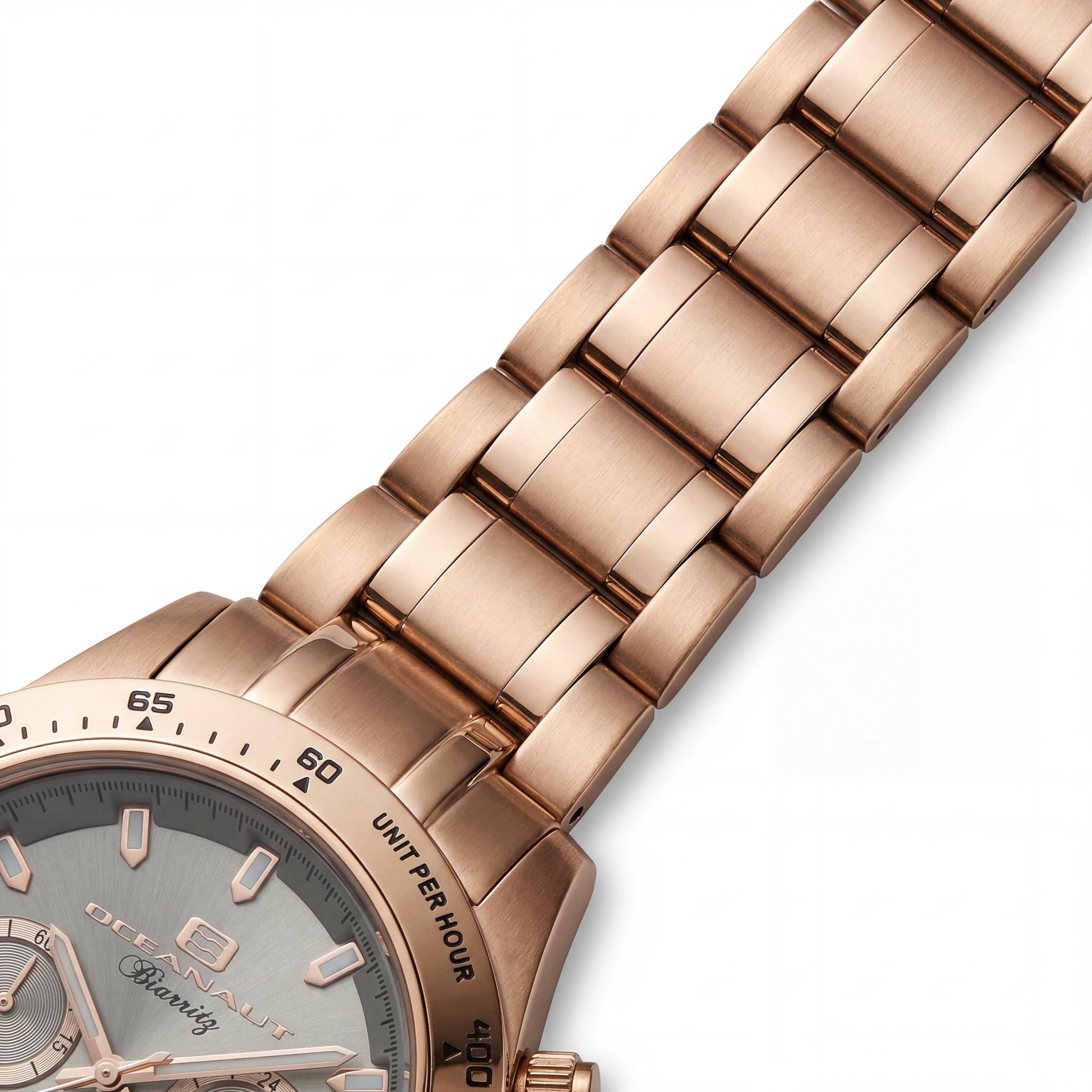 Oceanaut OC6118 Biarritz Men's 100m Water Resistant Chronograph Rose Gold Grey Stainless Steel Watch 44mm, Photo 3