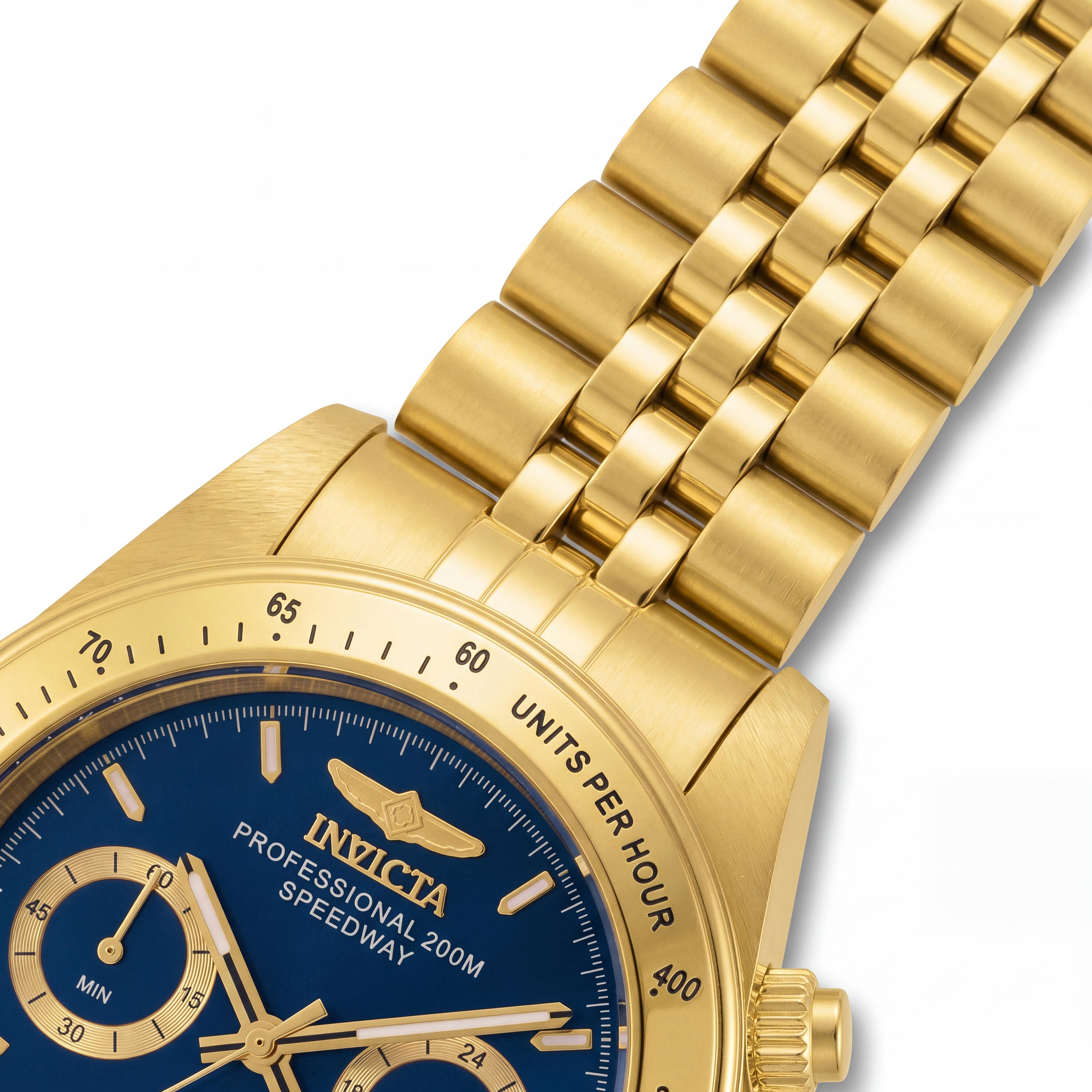 Invicta Speedway 30999 Cronógrafo Unisex de Acero Inoxidable, Esfera Azul, Cuarzo, Reloj de 20 ATM, 39 mm, Photo 3