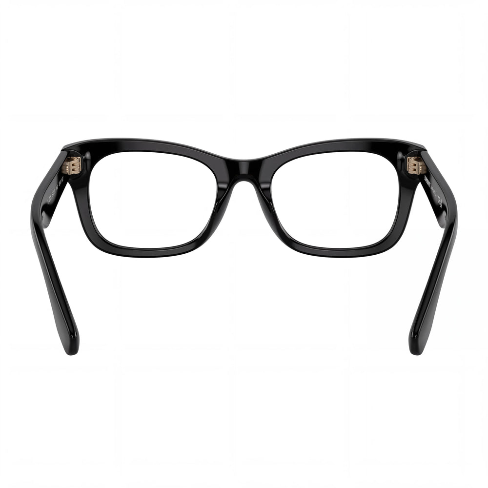 Gafas Ópticas BURBERRY Unisex Negras con Lentes Transparentes de Demostración, Aptas para Sustitución de Lentes Graduadas