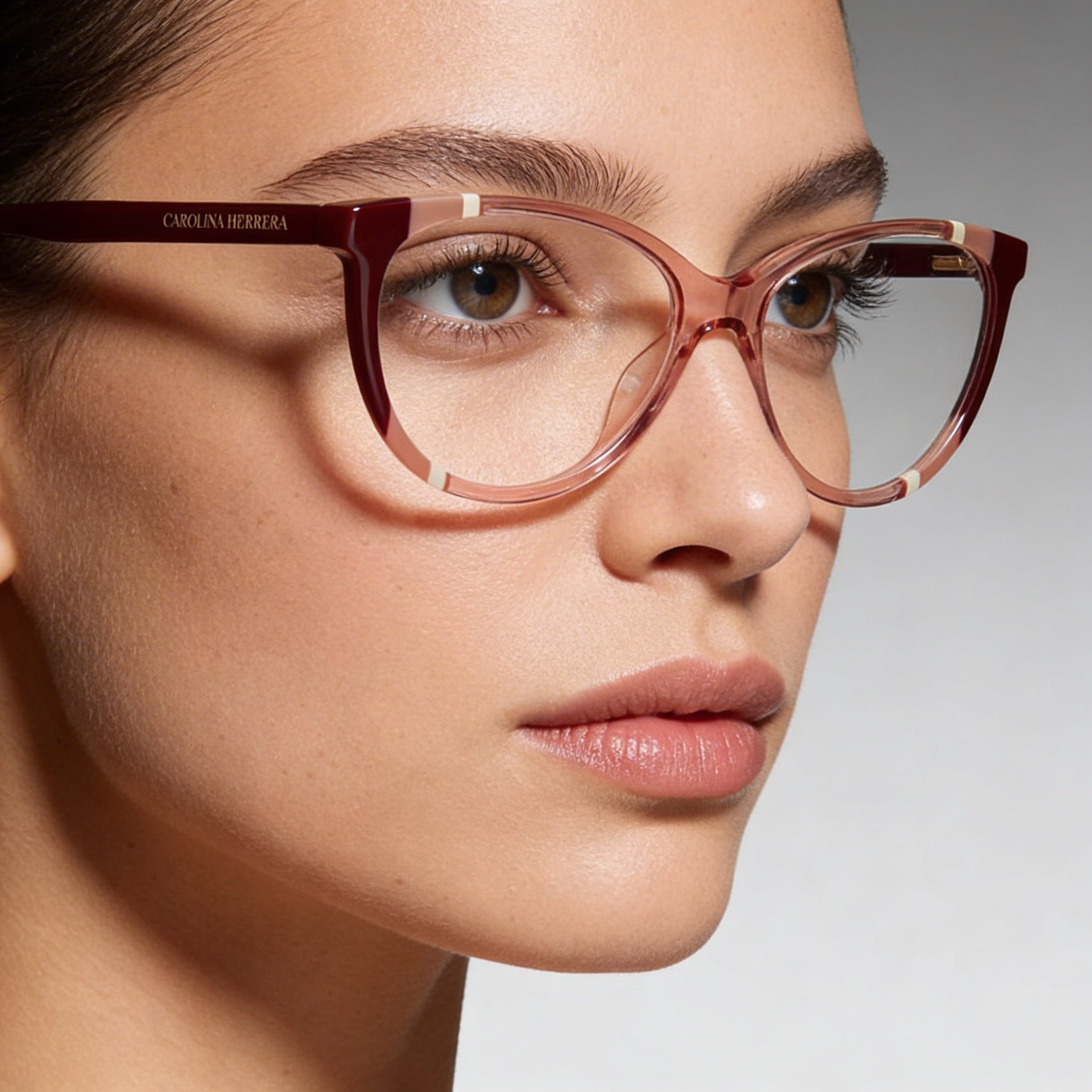 Carolina Herrera Ch 0064 Women's Eyeglasses Acetate Burgundy Nude  55mm, Photo 4