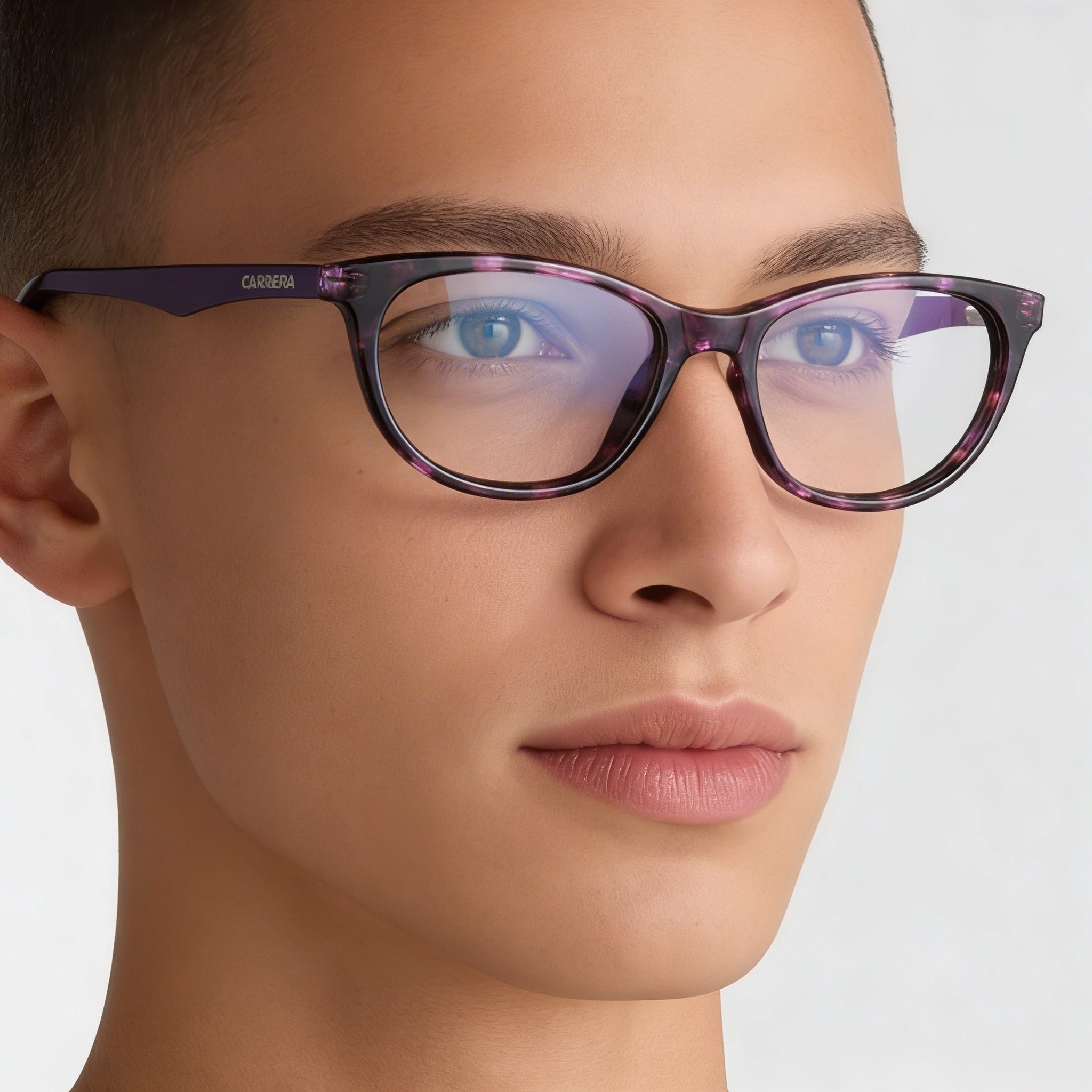 Montura de gafas Carrera unisex de acetato, violeta habana, lentes de 46 mm, puente de 16 mm, patilla de 130 mm, Photo 4